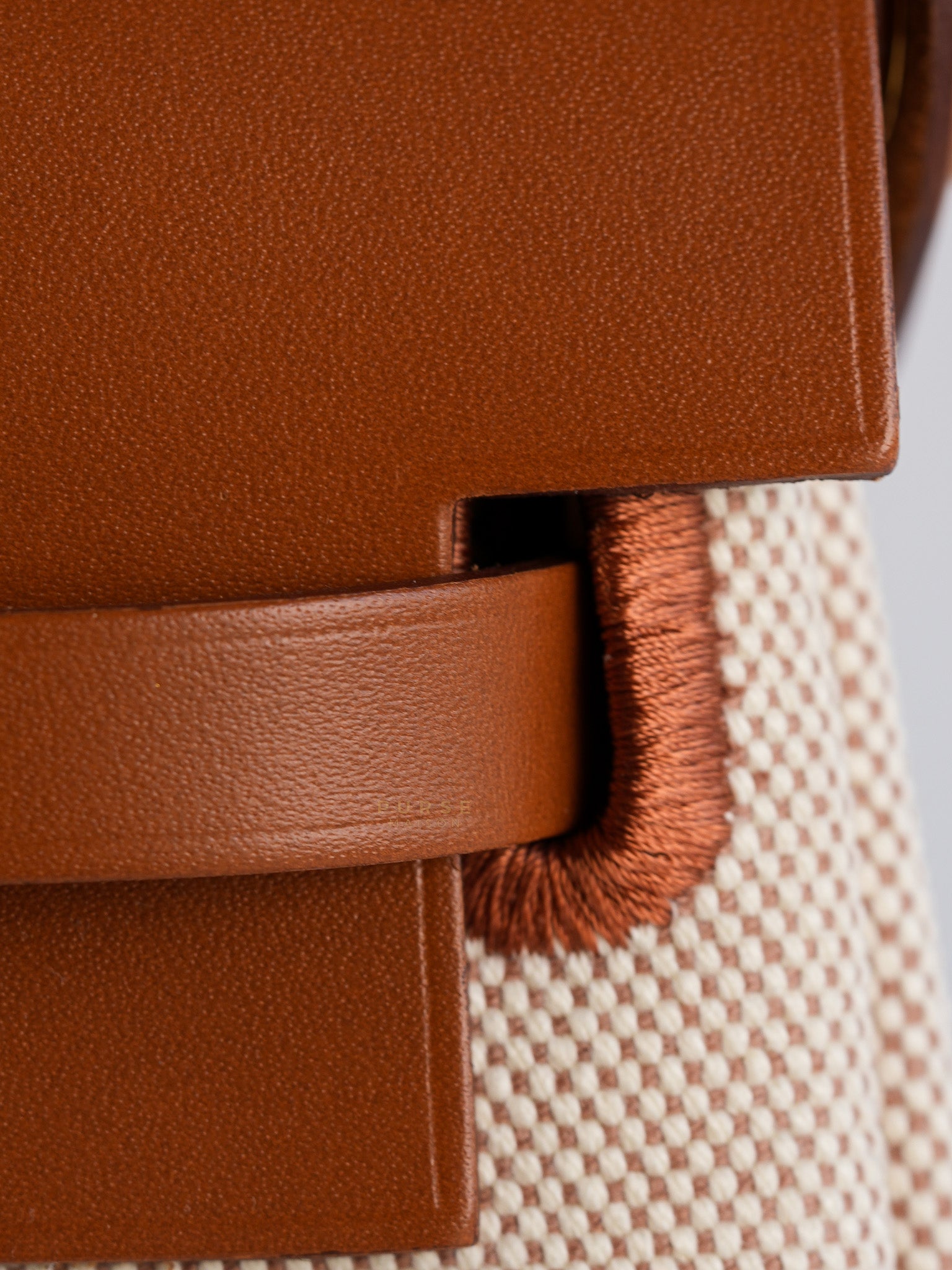 Mini Herbag Beige Leather Canvas Gold Hardware Stamp W | Purse Maison Luxury Bags Shop