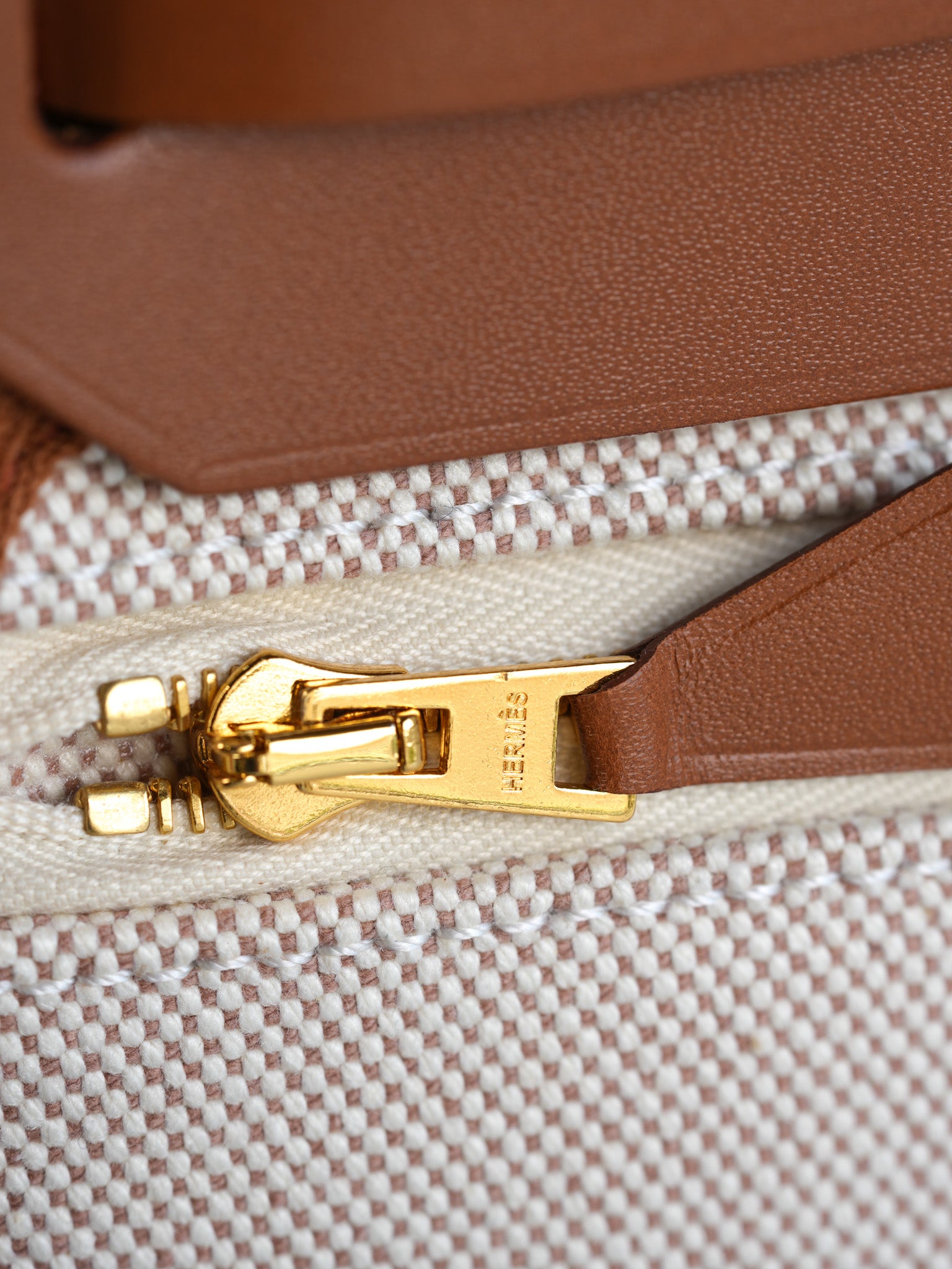 Mini Herbag Beige Leather Canvas Gold Hardware Stamp W | Purse Maison Luxury Bags Shop