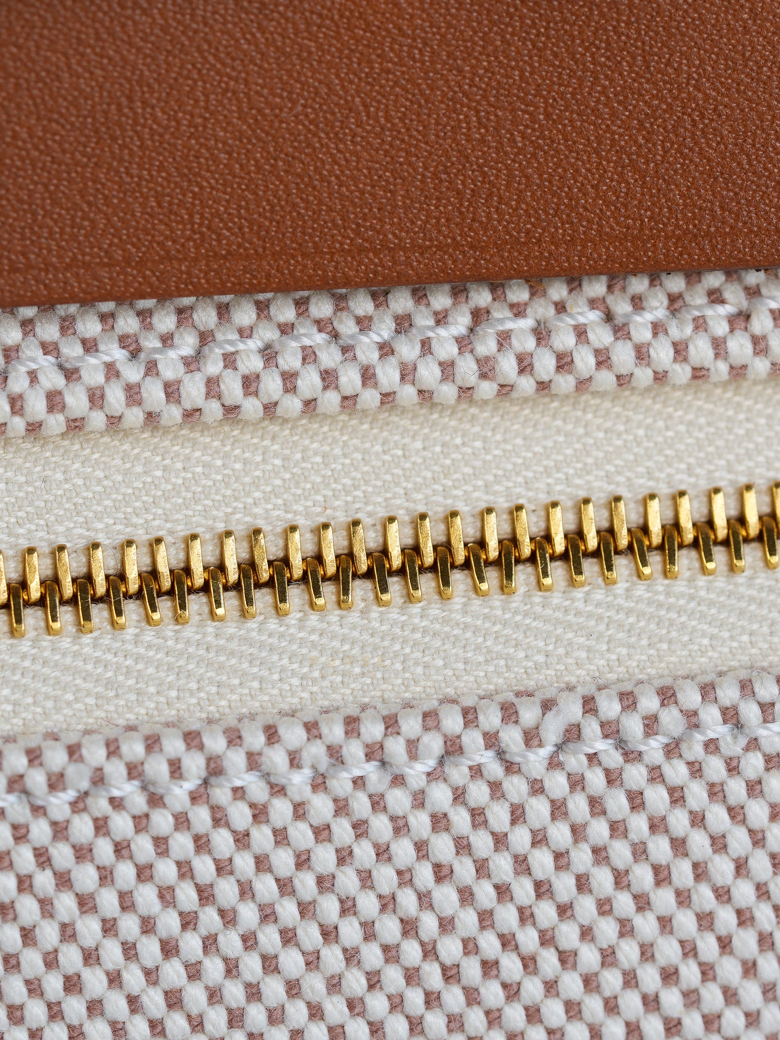 Mini Herbag Beige Leather Canvas Gold Hardware Stamp W | Purse Maison Luxury Bags Shop