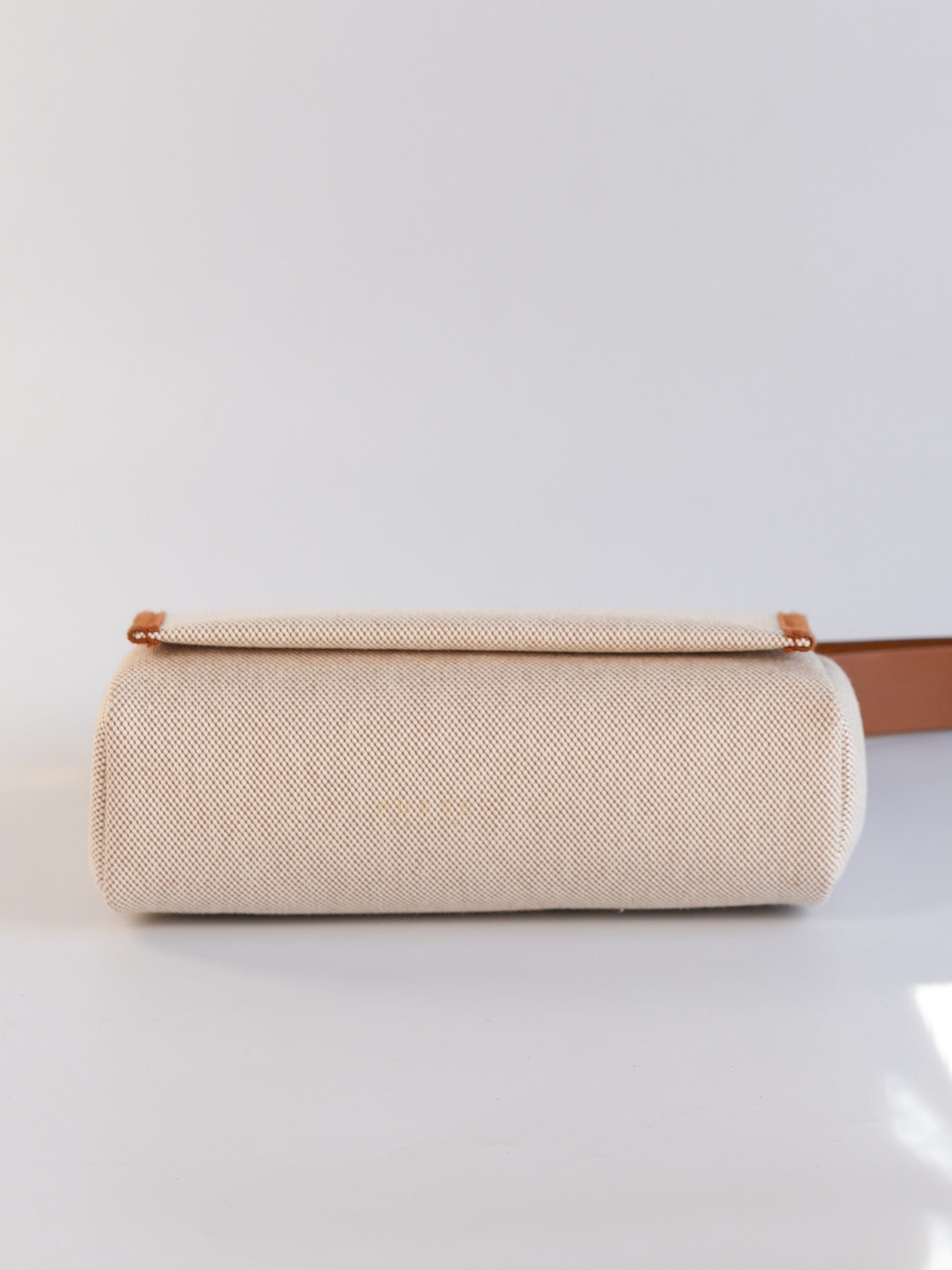 Mini Herbag Beige Leather Canvas Gold Hardware Stamp W | Purse Maison Luxury Bags Shop