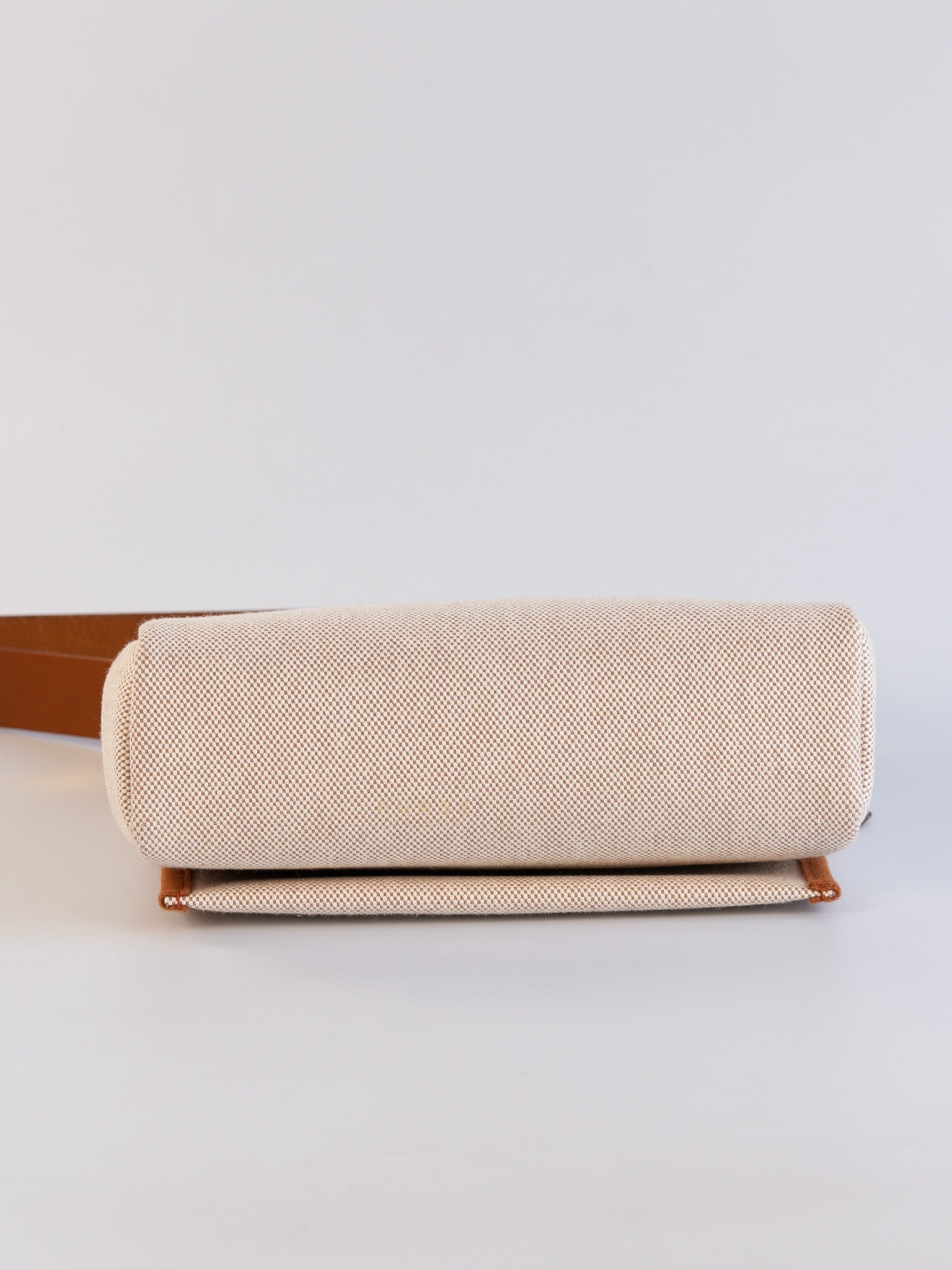 Mini Herbag Beige Leather Canvas Gold Hardware Stamp W | Purse Maison Luxury Bags Shop