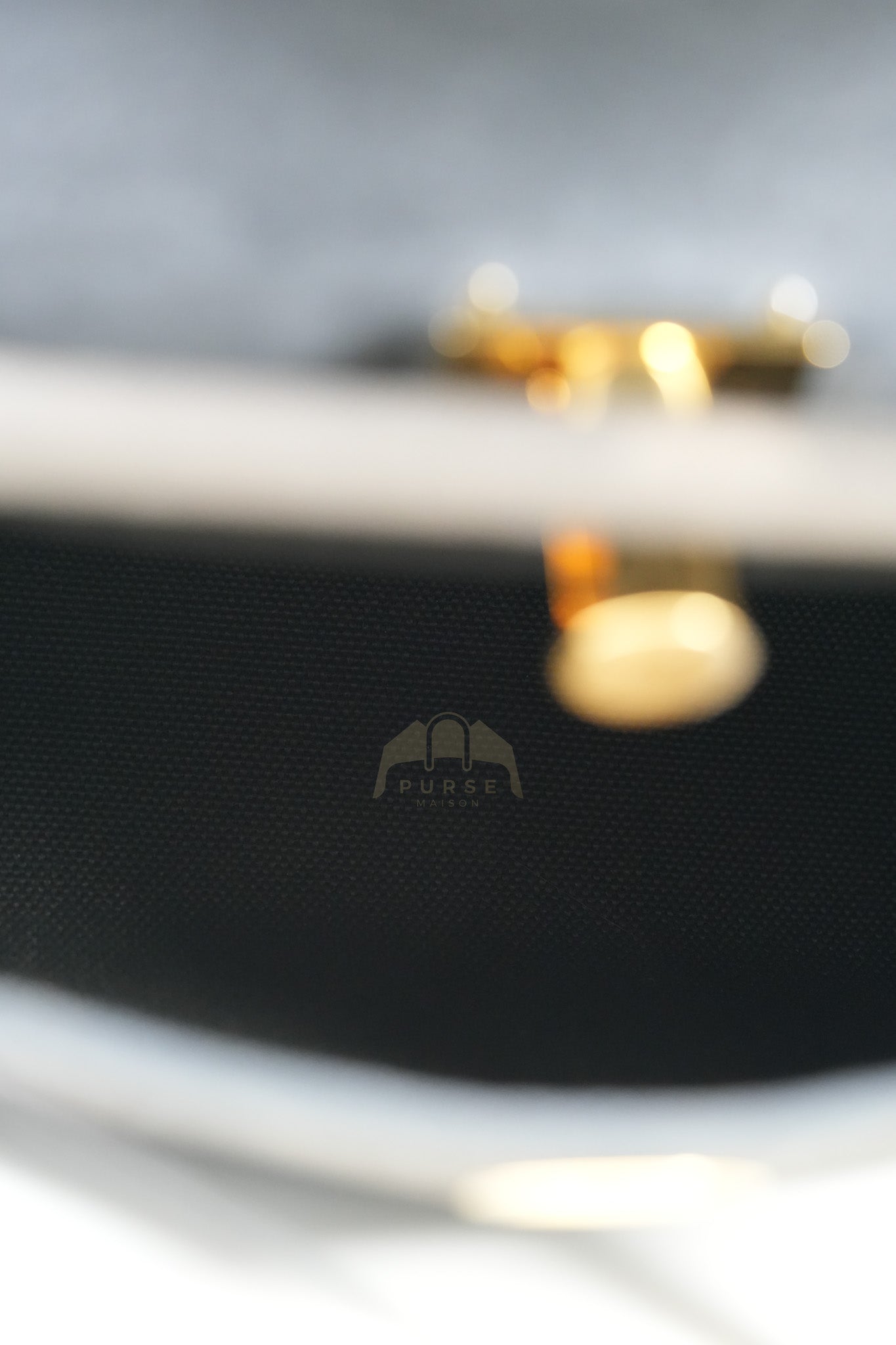 Mini Herbag in Black Military Toile Canvas & Gold Hardware Stamp K (2025) | Purse Maison Luxury Bags Shop