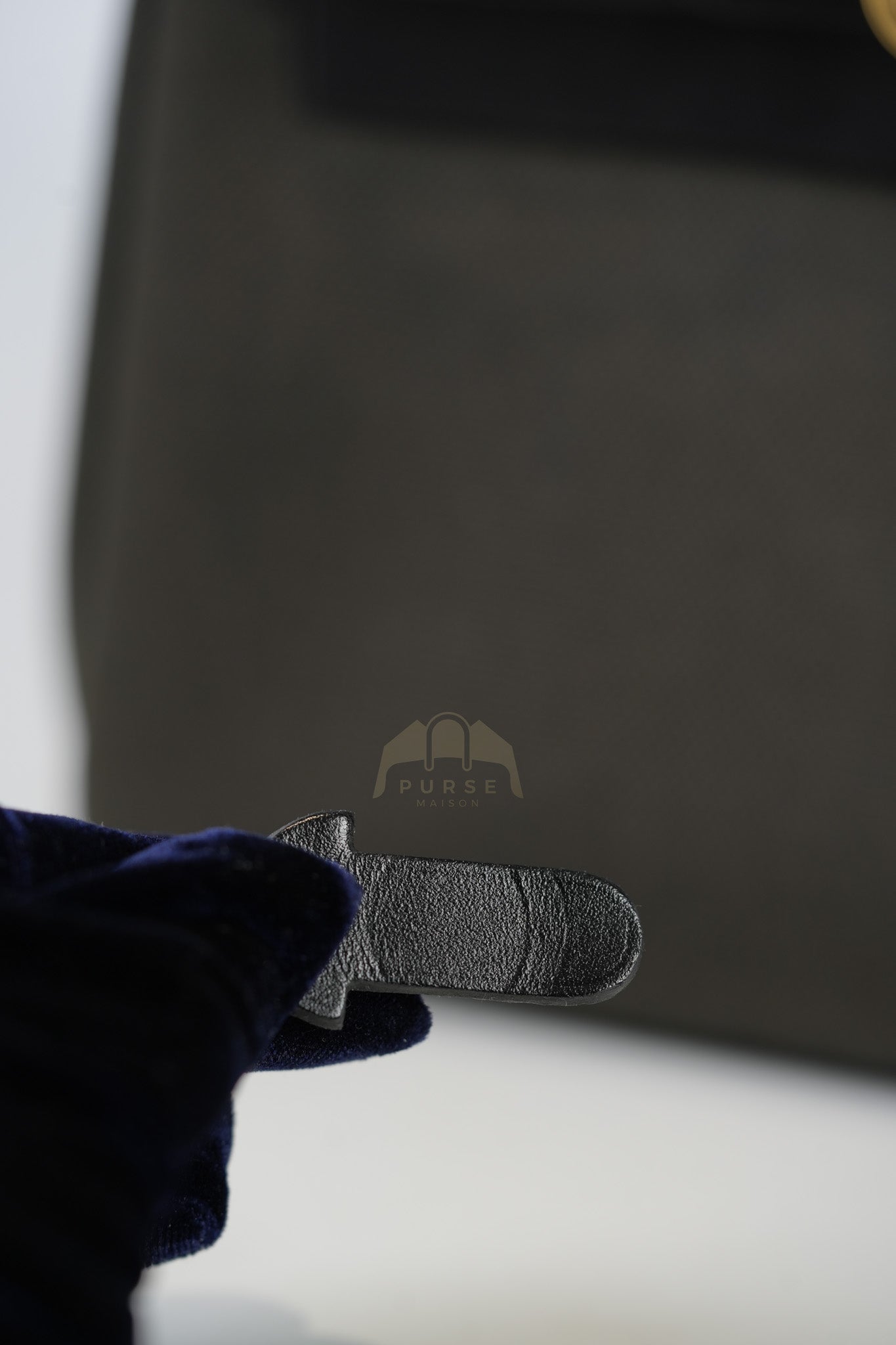 Mini Herbag in Black Military Toile Canvas & Gold Hardware Stamp K (2025) | Purse Maison Luxury Bags Shop