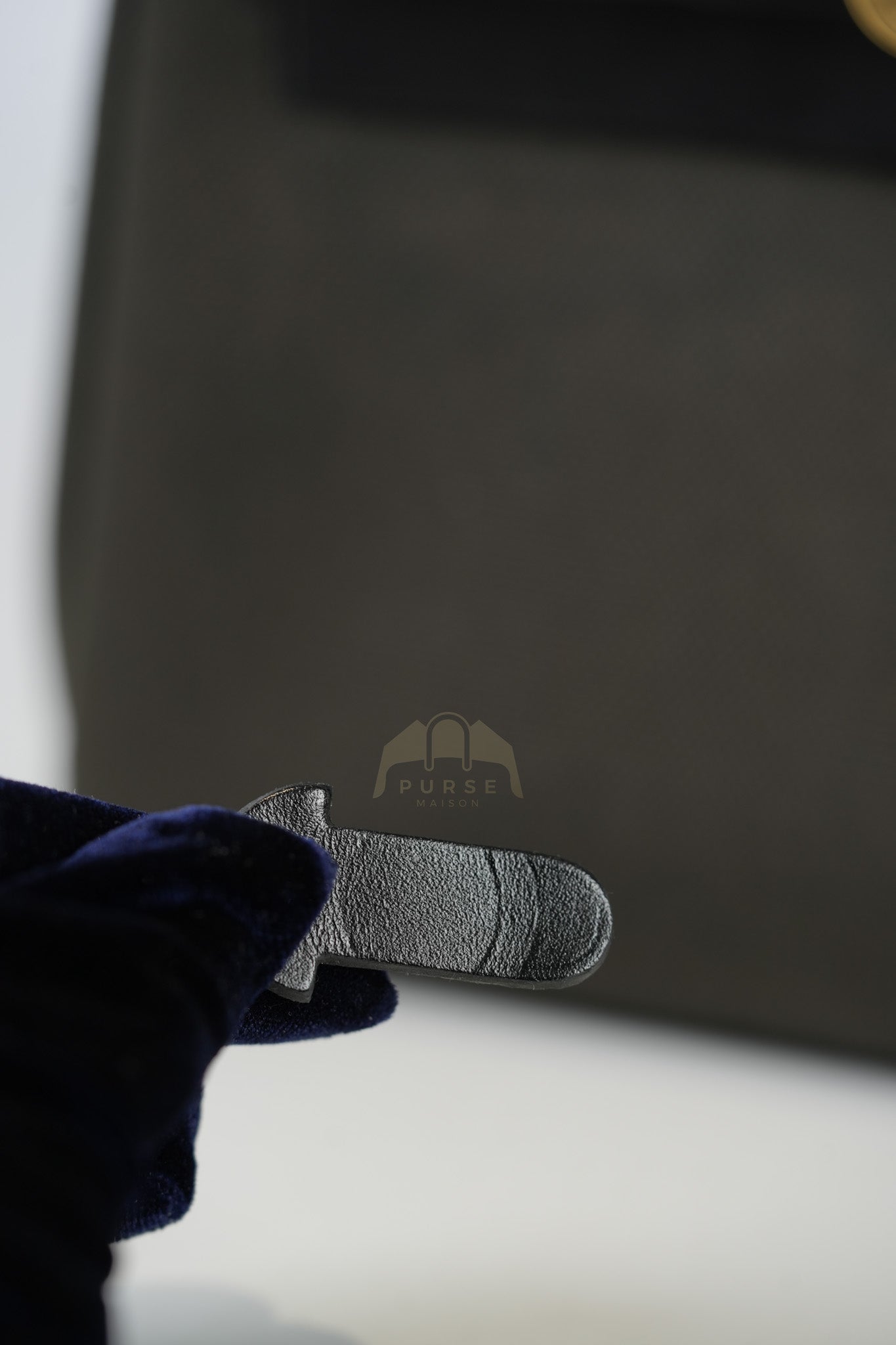 Mini Herbag in Black Military Toile Canvas & Gold Hardware Stamp K (2025) | Purse Maison Luxury Bags Shop