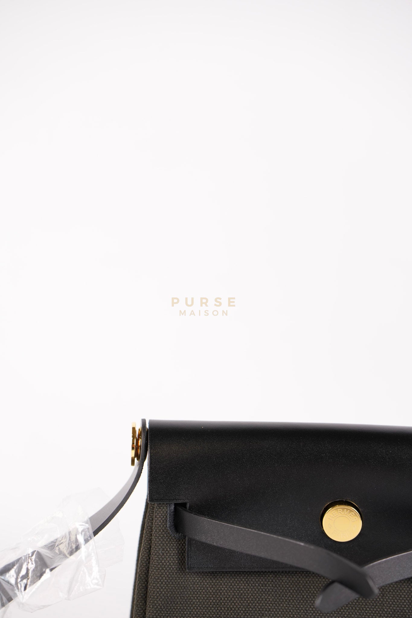 Mini Herbag Zip 20 in Black (Noir) Dark Bronze Canvas Gold Hardware Stamp K (2025) | Purse Maison Luxury Bags Shop