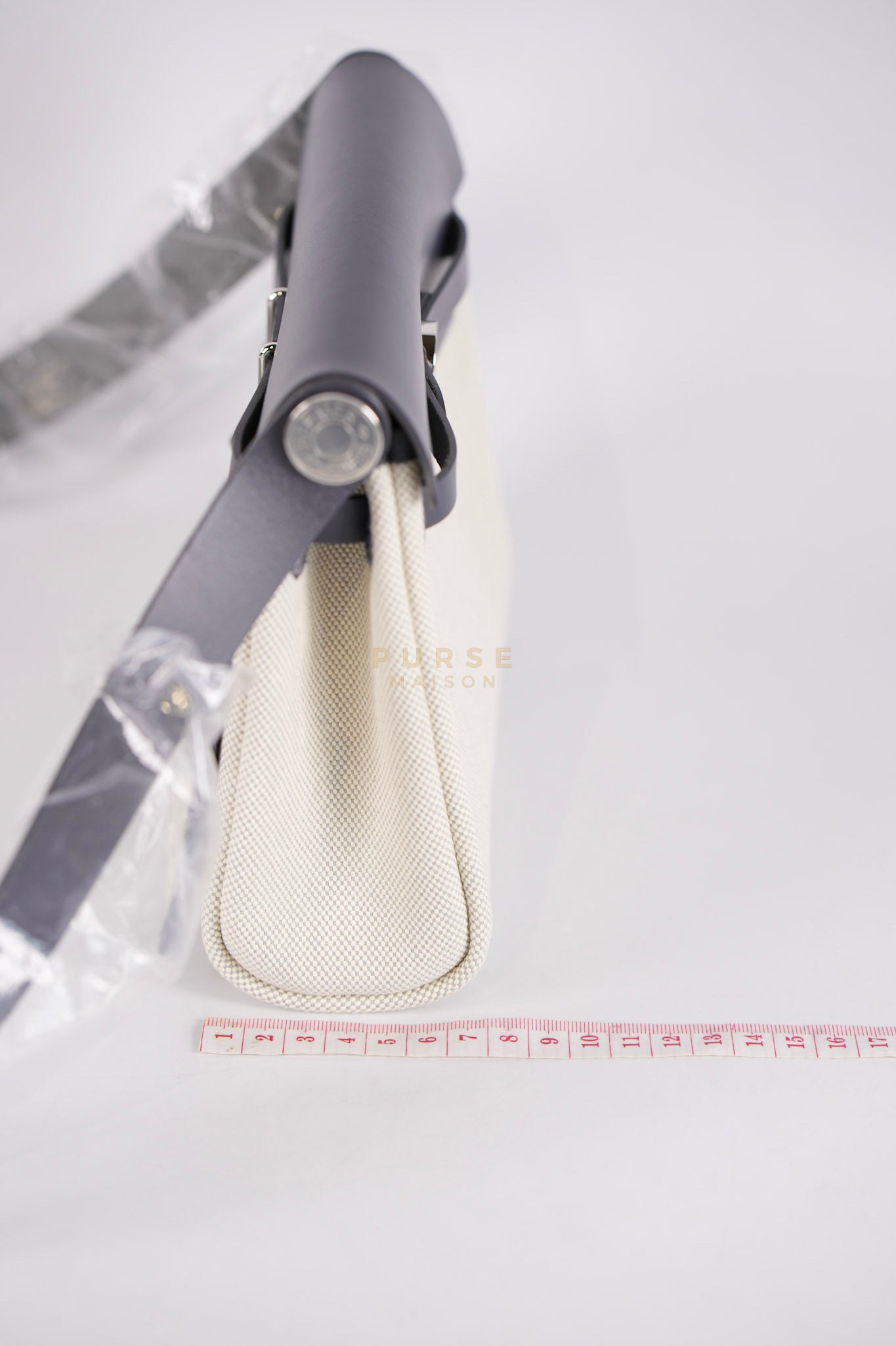 Mini Herbag Zip 20 in Gray and Palladium Hardware Stamp K (2025) | Purse Maison Luxury Bags Shop