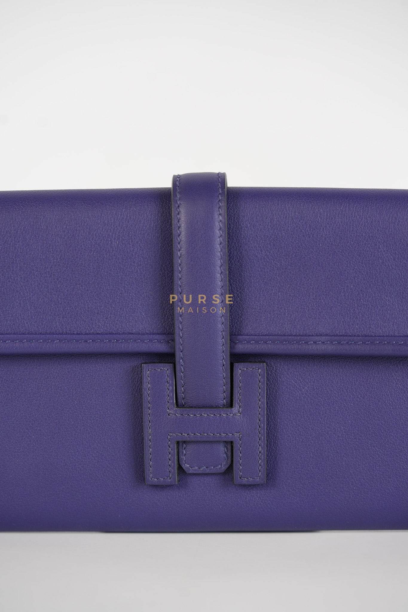 Mini Jige Duo Wallet in Iris Evercolor Leather | Purse Maison Luxury Bags Shop