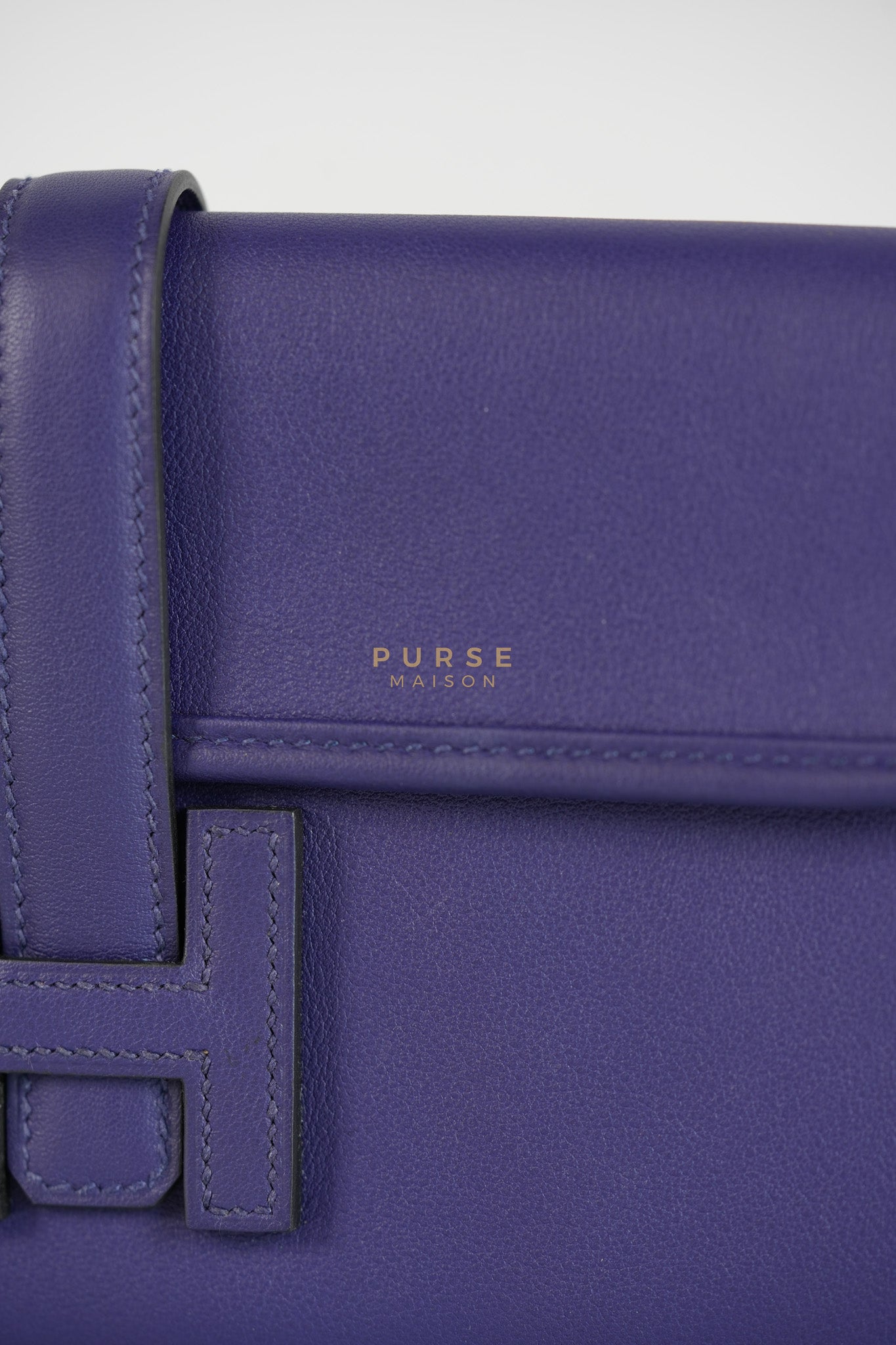 Mini Jige Duo Wallet in Iris Evercolor Leather | Purse Maison Luxury Bags Shop