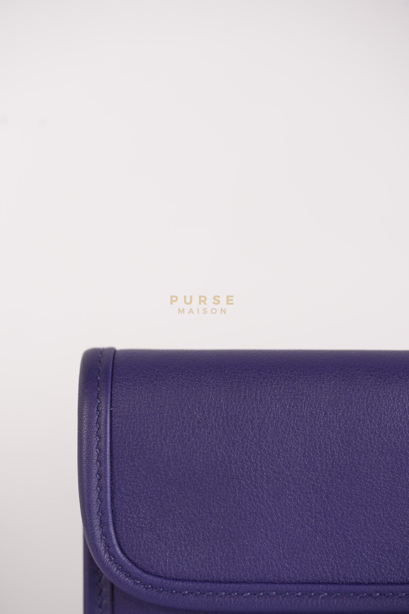 Mini Jige Duo Wallet in Iris Evercolor Leather | Purse Maison Luxury Bags Shop