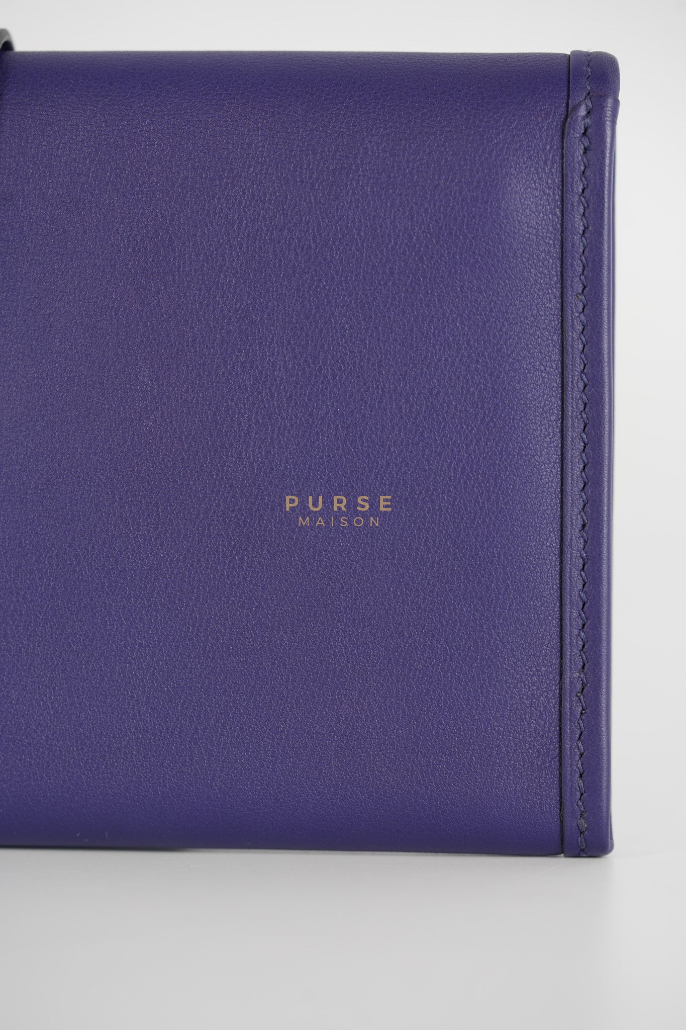 Mini Jige Duo Wallet in Iris Evercolor Leather | Purse Maison Luxury Bags Shop