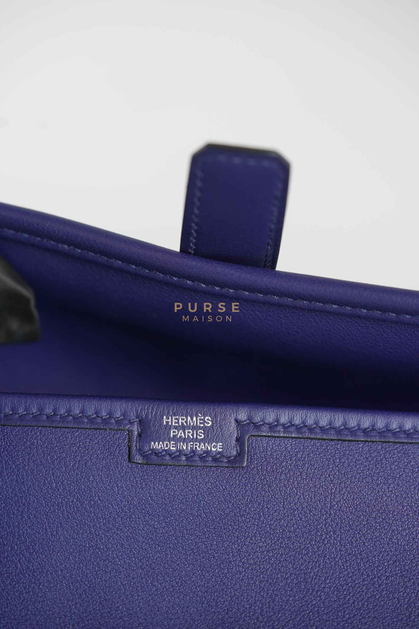 Mini Jige Duo Wallet in Iris Evercolor Leather | Purse Maison Luxury Bags Shop