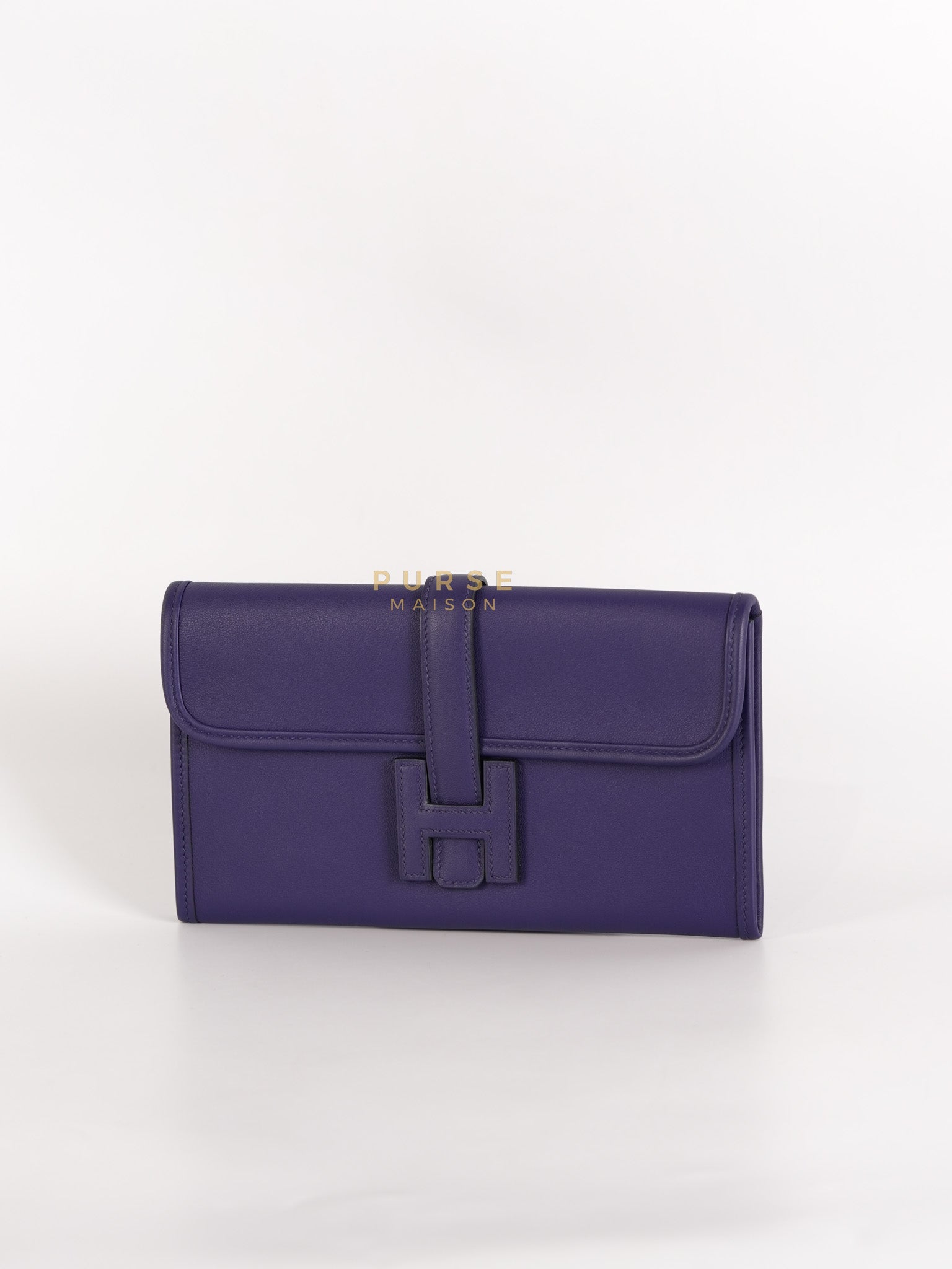 Mini Jige Duo Wallet in Iris Evercolor Leather | Purse Maison Luxury Bags Shop