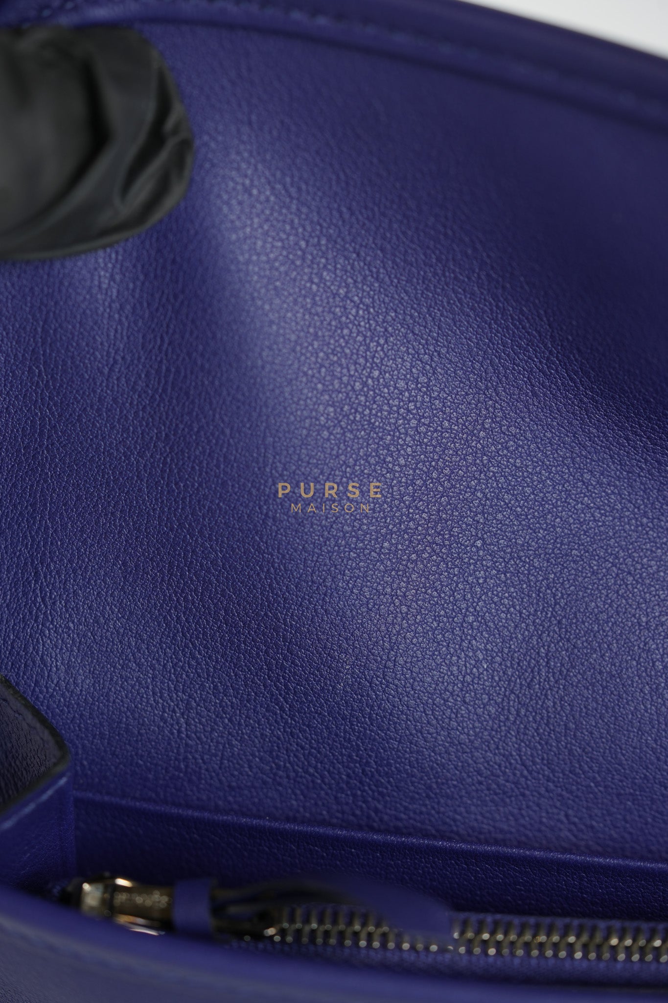 Mini Jige Duo Wallet in Iris Evercolor Leather | Purse Maison Luxury Bags Shop