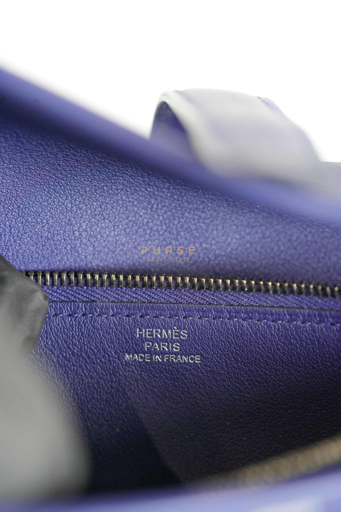 Mini Jige Duo Wallet in Iris Evercolor Leather | Purse Maison Luxury Bags Shop