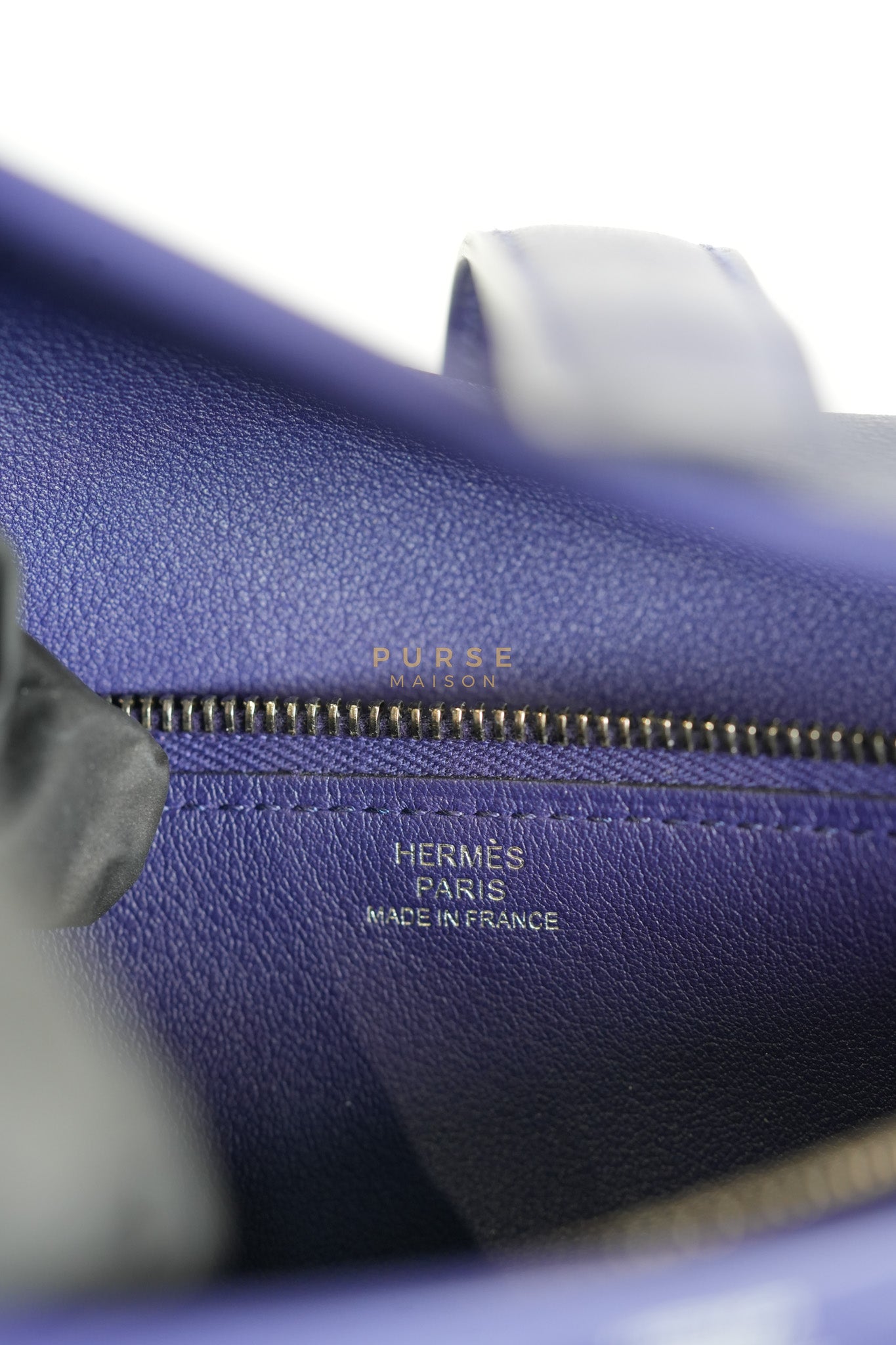 Mini Jige Duo Wallet in Iris Evercolor Leather | Purse Maison Luxury Bags Shop