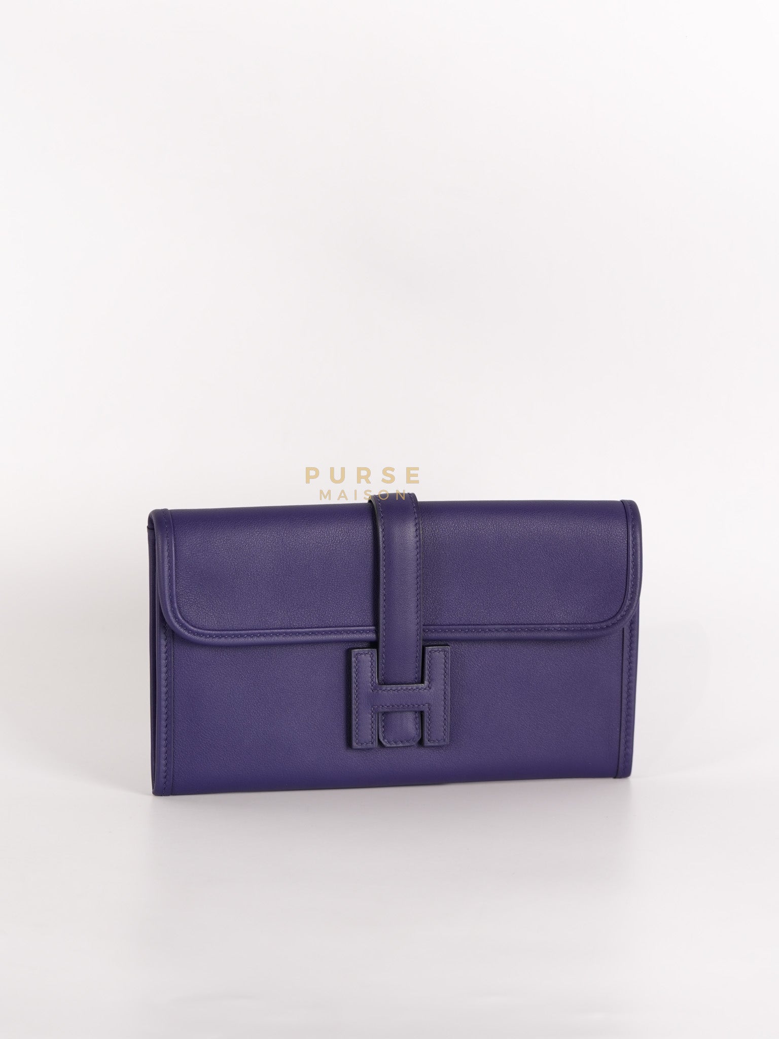 Mini Jige Duo Wallet in Iris Evercolor Leather | Purse Maison Luxury Bags Shop
