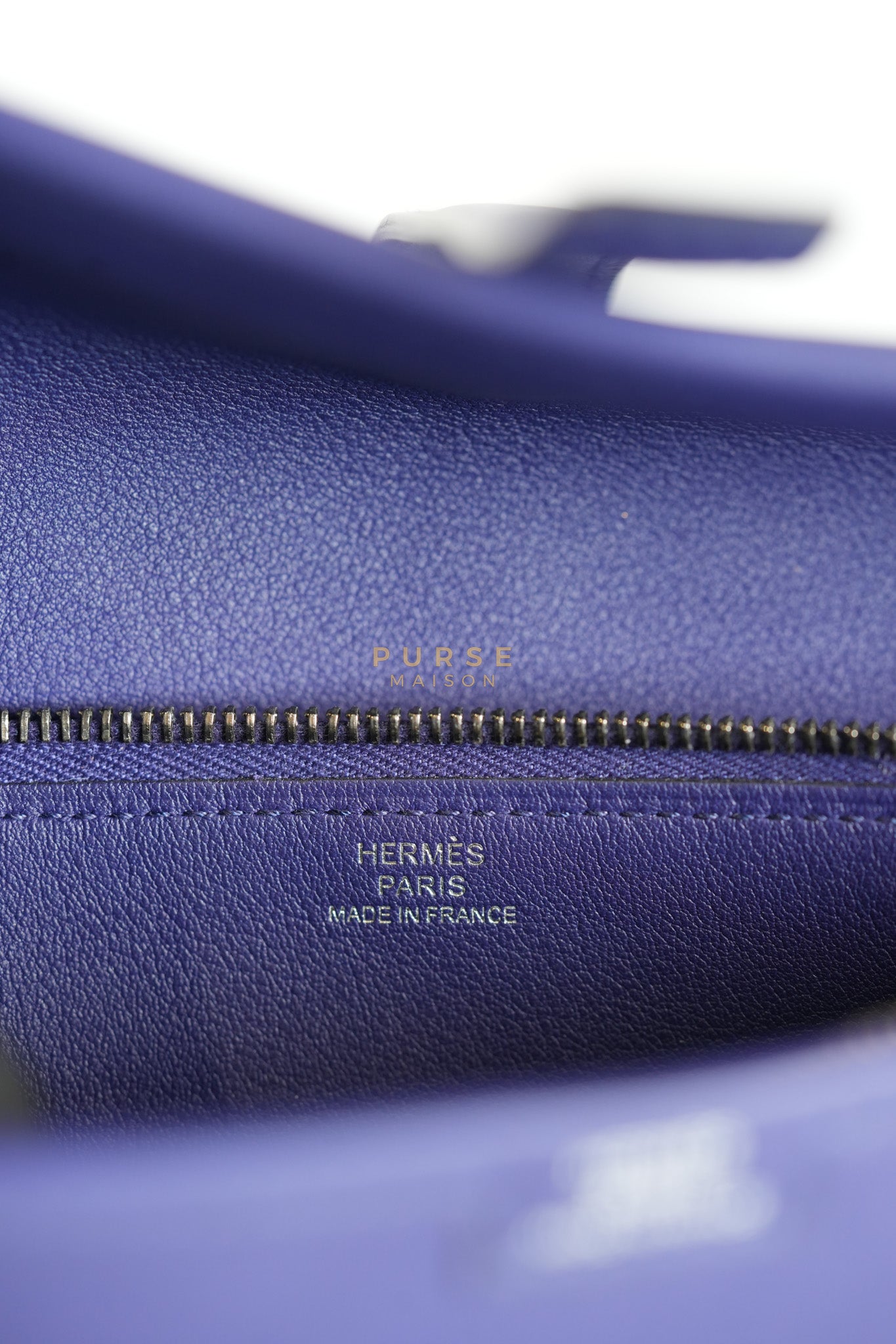 Mini Jige Duo Wallet in Iris Evercolor Leather | Purse Maison Luxury Bags Shop