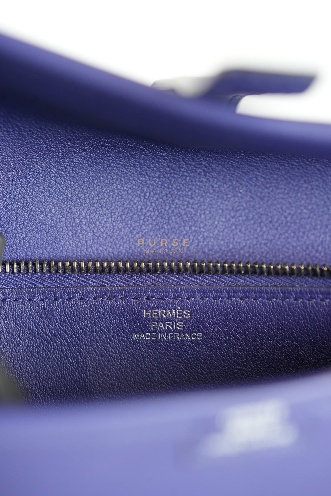 Mini Jige Duo Wallet in Iris Evercolor Leather | Purse Maison Luxury Bags Shop