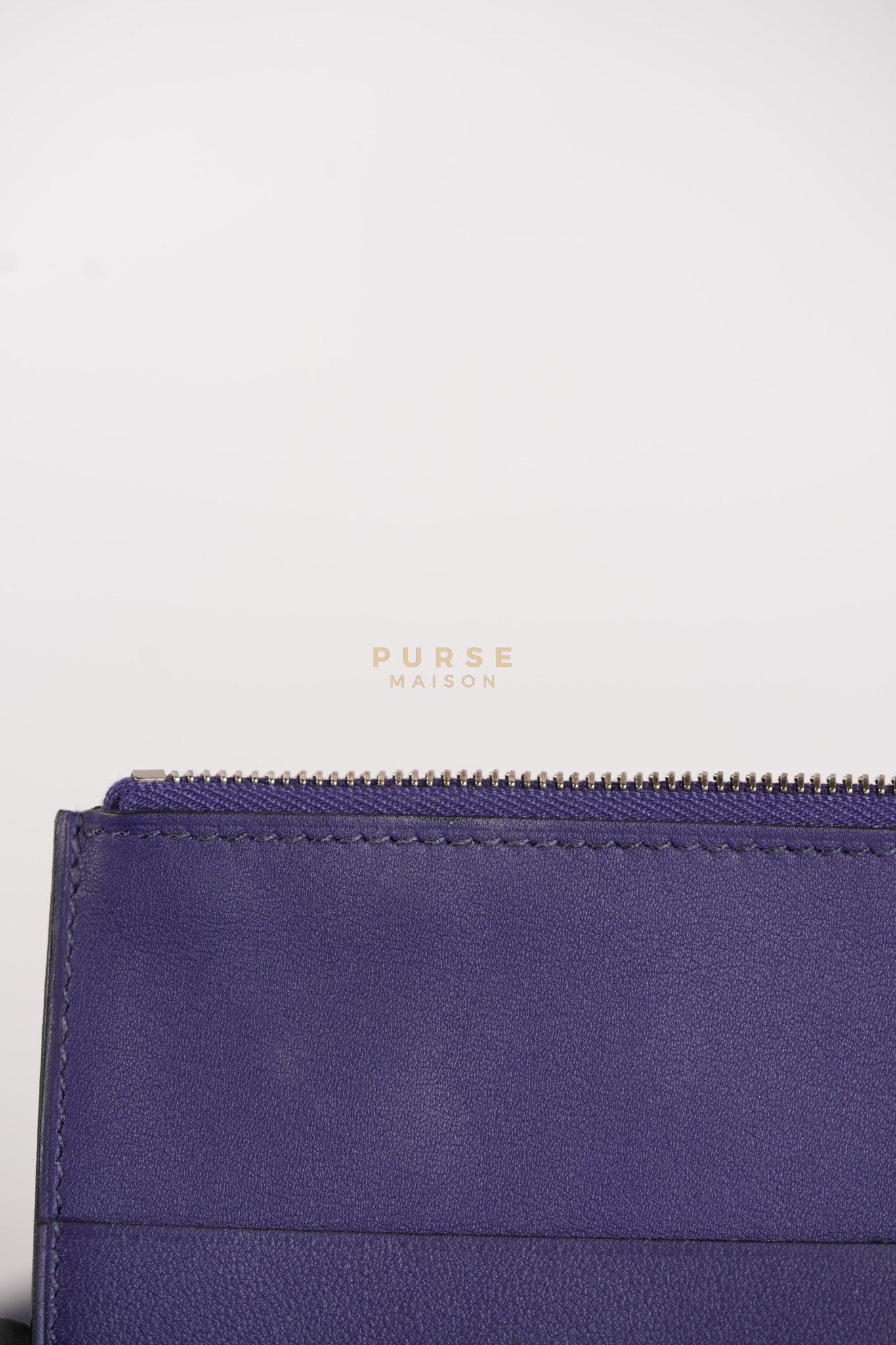 Mini Jige Duo Wallet in Iris Evercolor Leather | Purse Maison Luxury Bags Shop