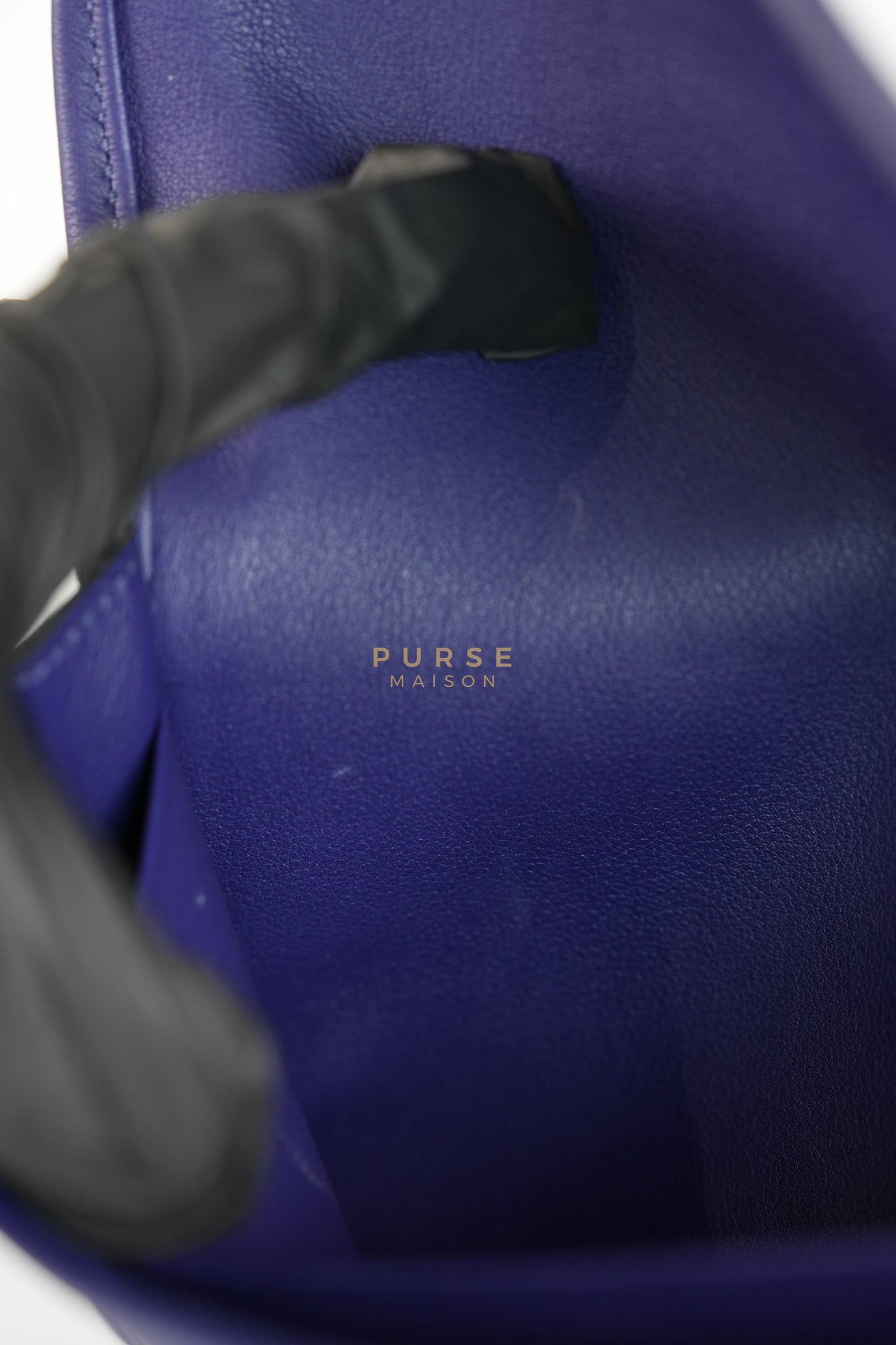 Mini Jige Duo Wallet in Iris Evercolor Leather | Purse Maison Luxury Bags Shop