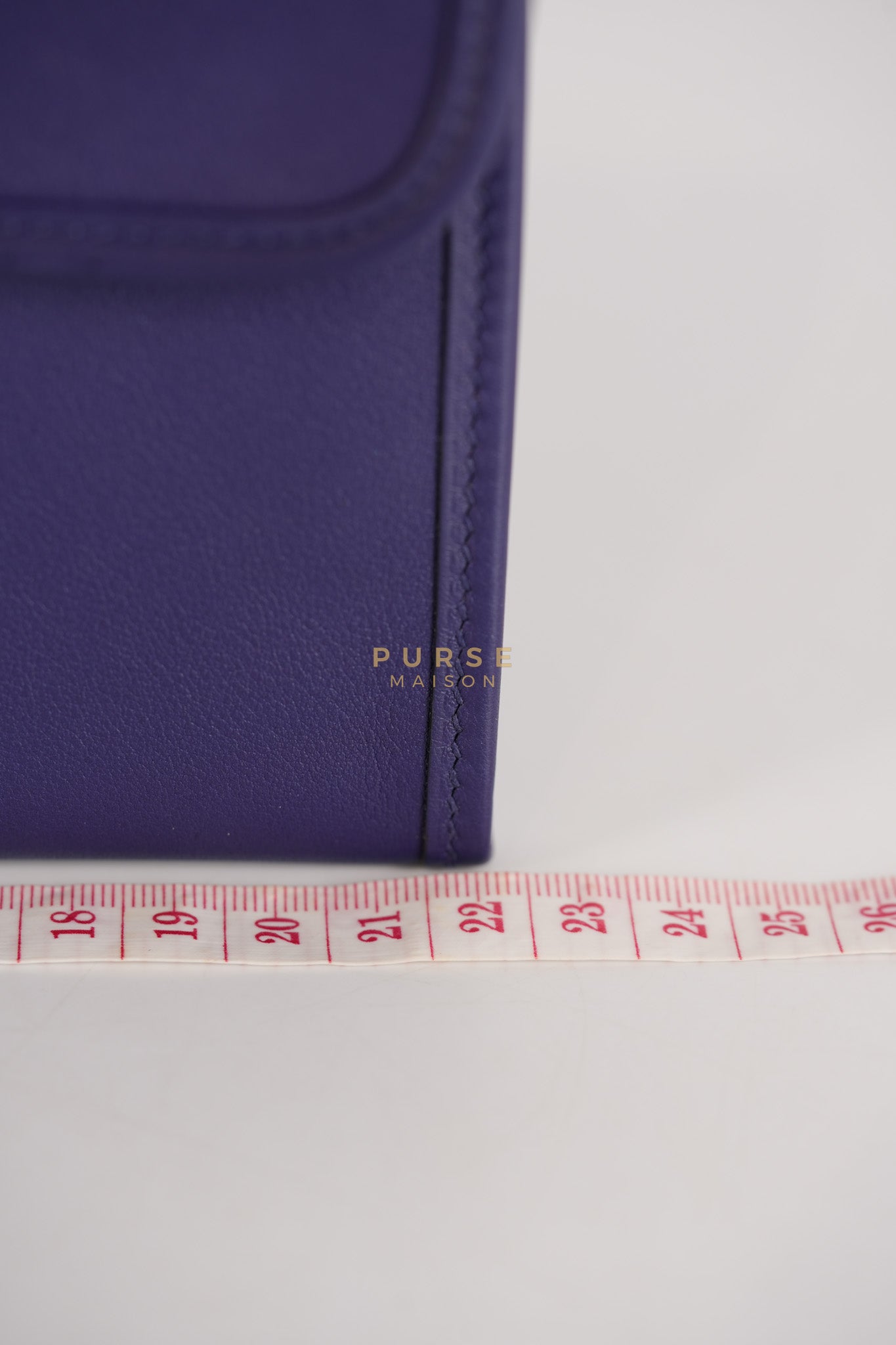 Mini Jige Duo Wallet in Iris Evercolor Leather | Purse Maison Luxury Bags Shop