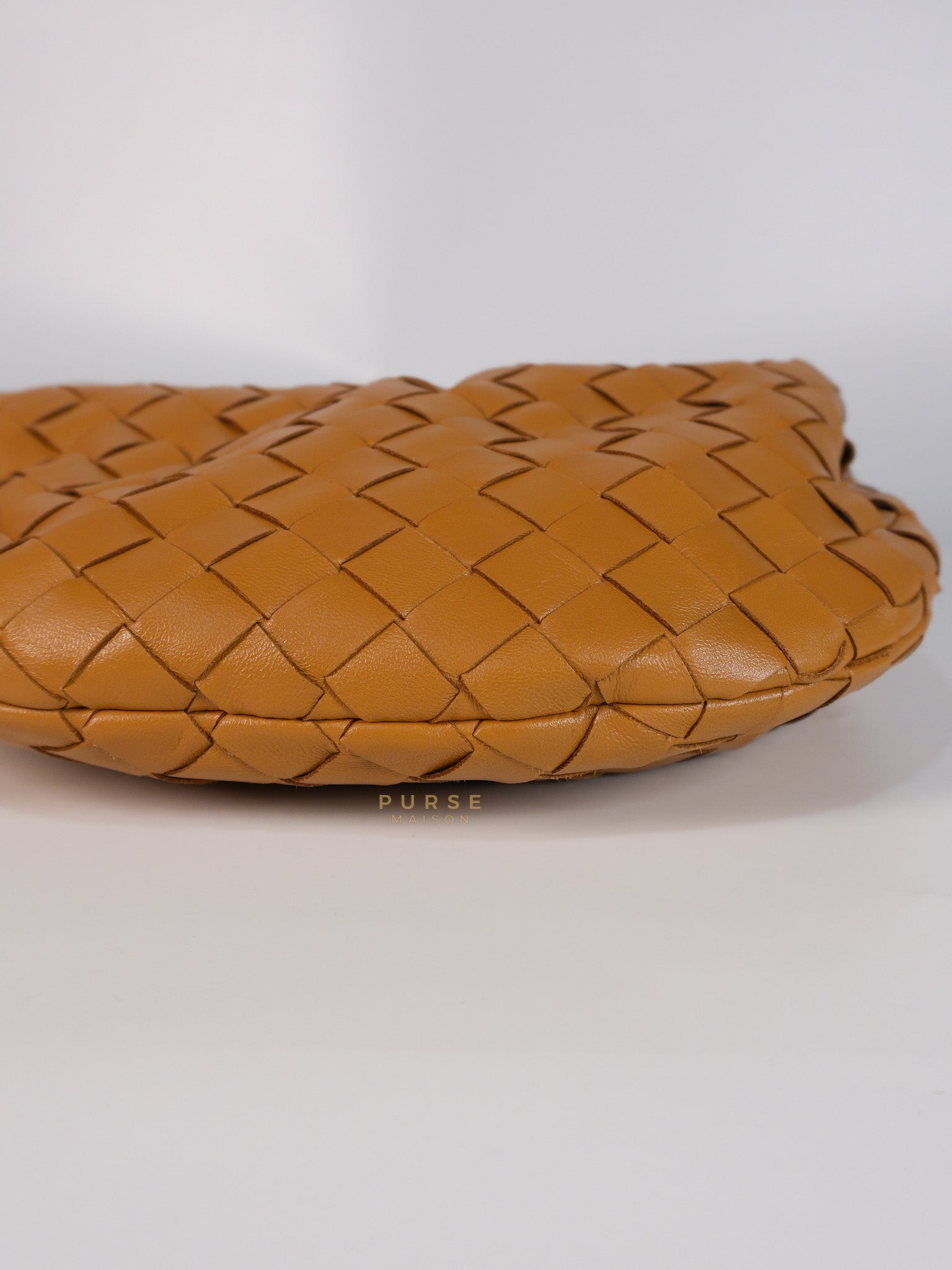 Mini Jodie Caramel in Nappa Intrecciato Leather Handbag | Purse Maison Luxury Bags Shop