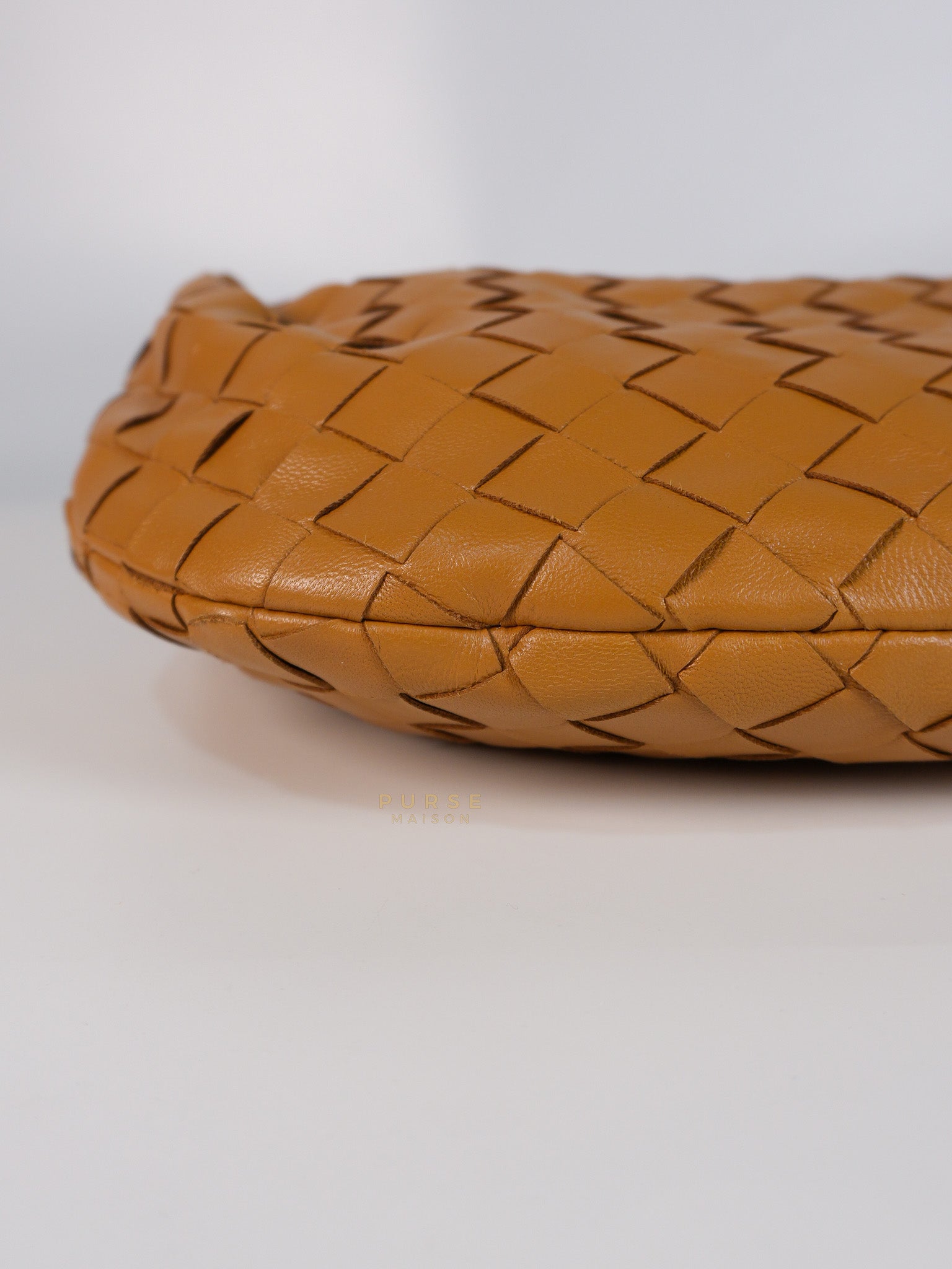 Mini Jodie Caramel in Nappa Intrecciato Leather Handbag | Purse Maison Luxury Bags Shop