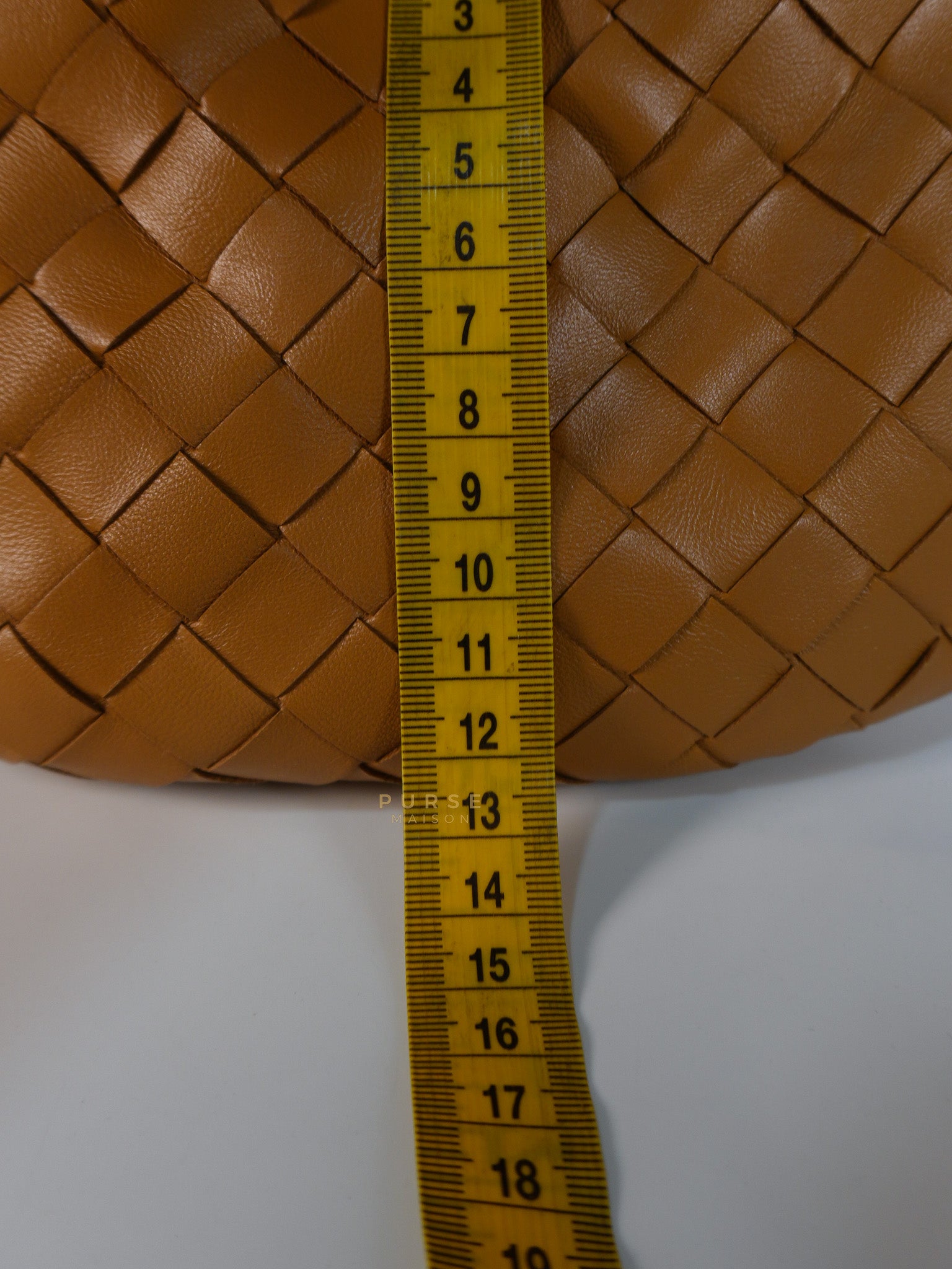 Mini Jodie Caramel in Nappa Intrecciato Leather Handbag | Purse Maison Luxury Bags Shop