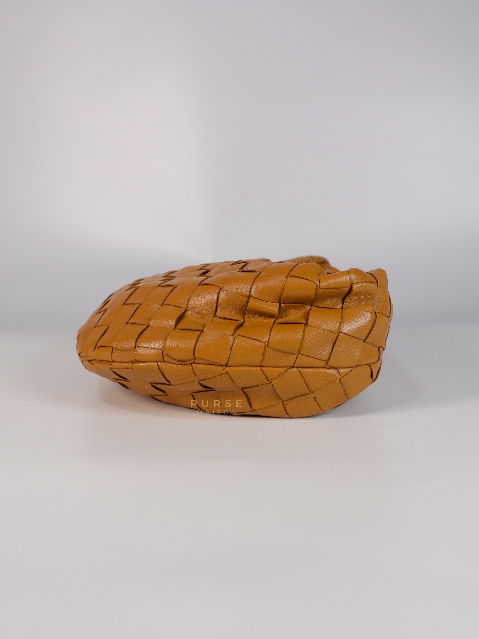 Mini Jodie Caramel in Nappa Intrecciato Leather Handbag | Purse Maison Luxury Bags Shop