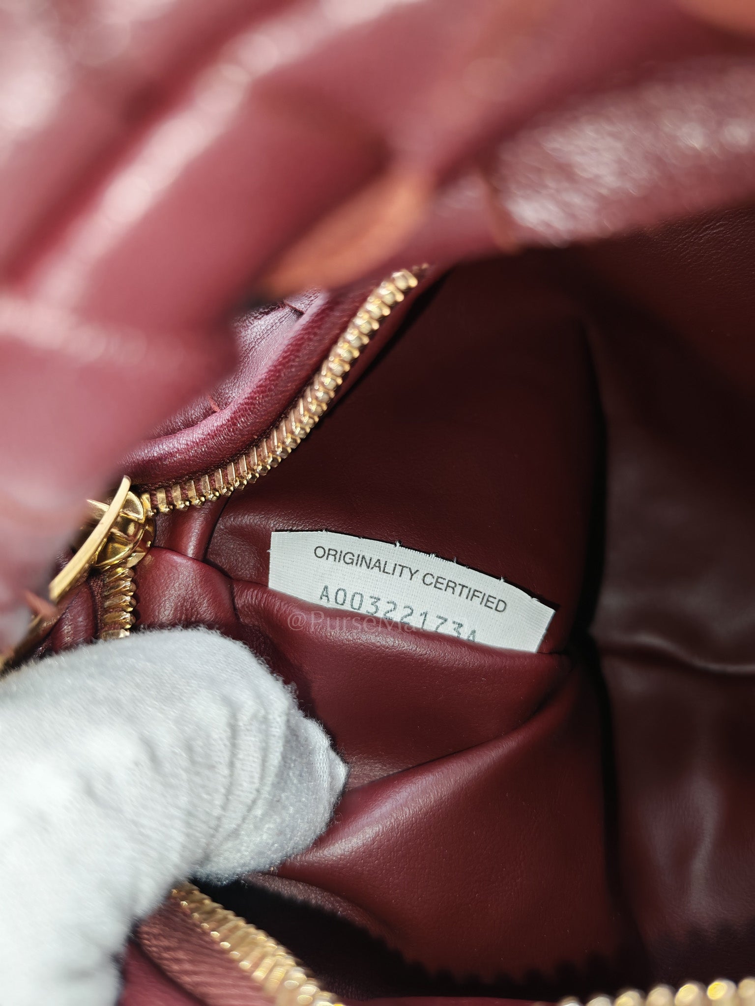 Mini Jodie in Burgundy Intrecciato Leather Handbag | Purse Maison Luxury Bags Shop