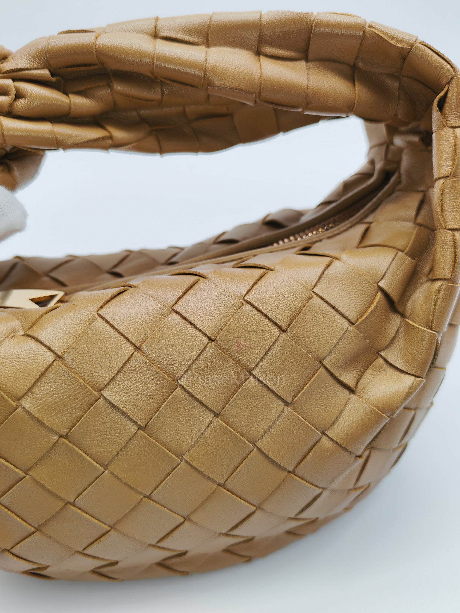 Mini Jodie in Dark Beige Intrecciato Leather Hand Bag | Purse Maison Luxury Bags Shop