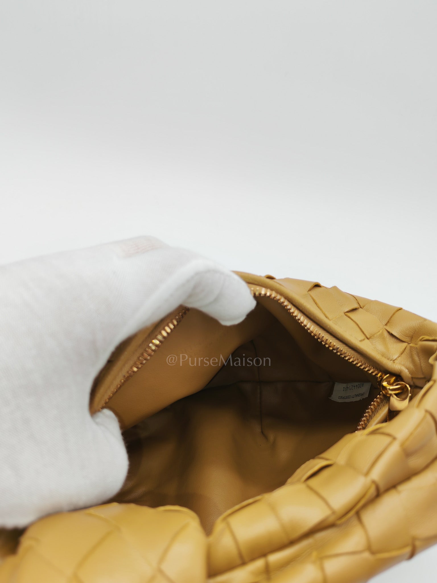 Mini Jodie in Dark Beige Intrecciato Leather Hand Bag | Purse Maison Luxury Bags Shop