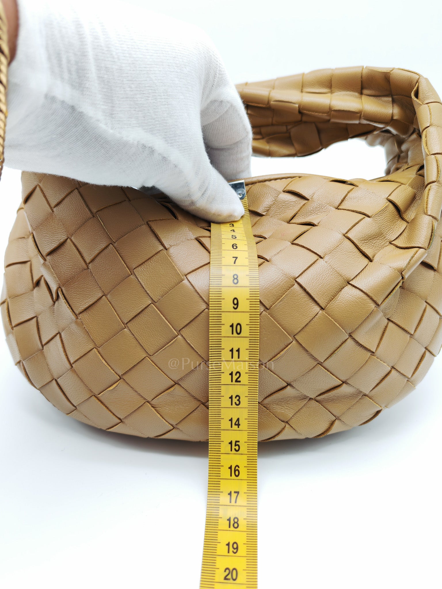 Mini Jodie in Dark Beige Intrecciato Leather Hand Bag | Purse Maison Luxury Bags Shop