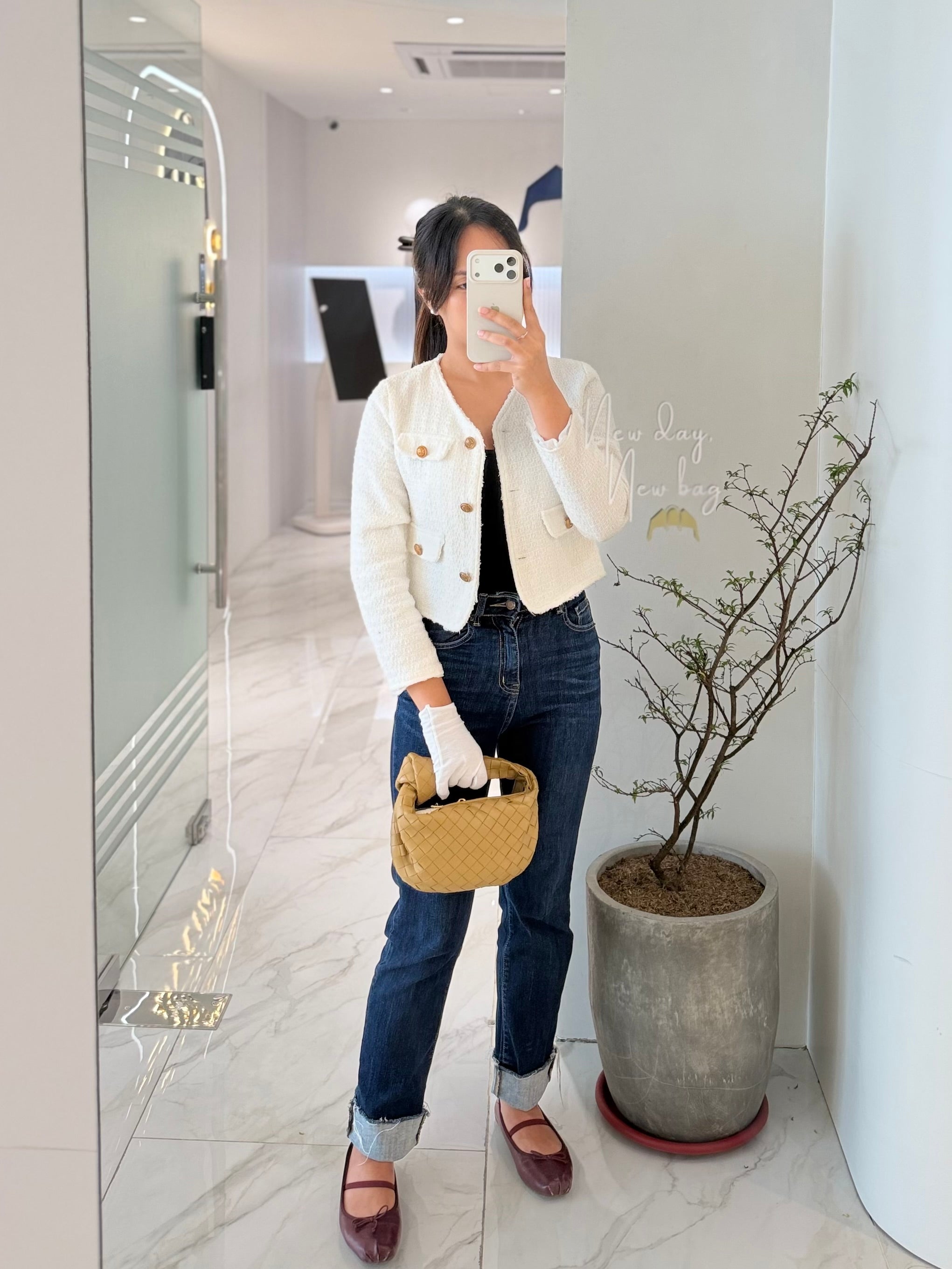 Mini Jodie in Dark Beige Intrecciato Leather Hand Bag | Purse Maison Luxury Bags Shop