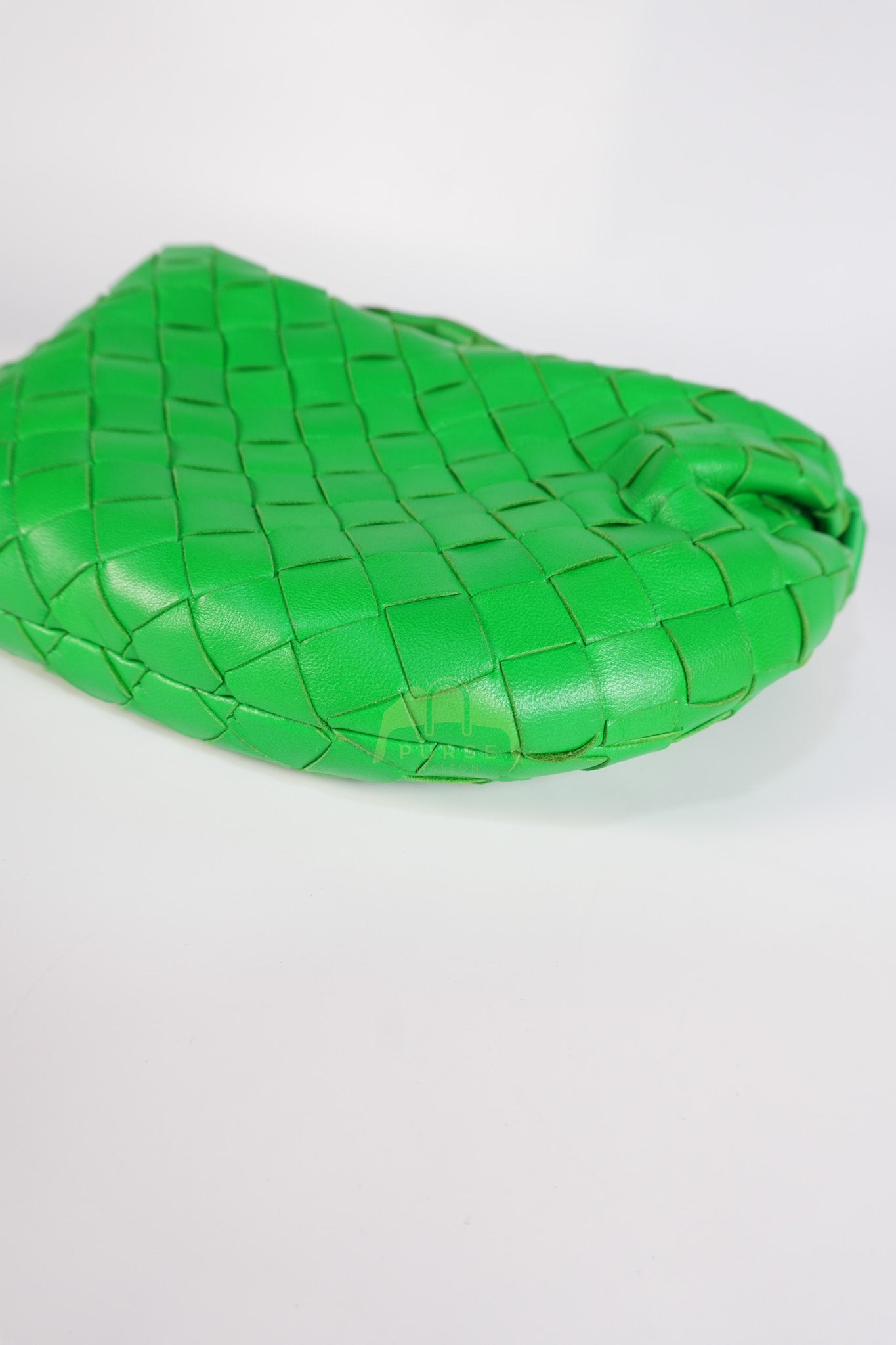 Mini Jodie in Green Nappa Intrecciato Leather & Gold Hardware | Purse Maison Luxury Bags Shop