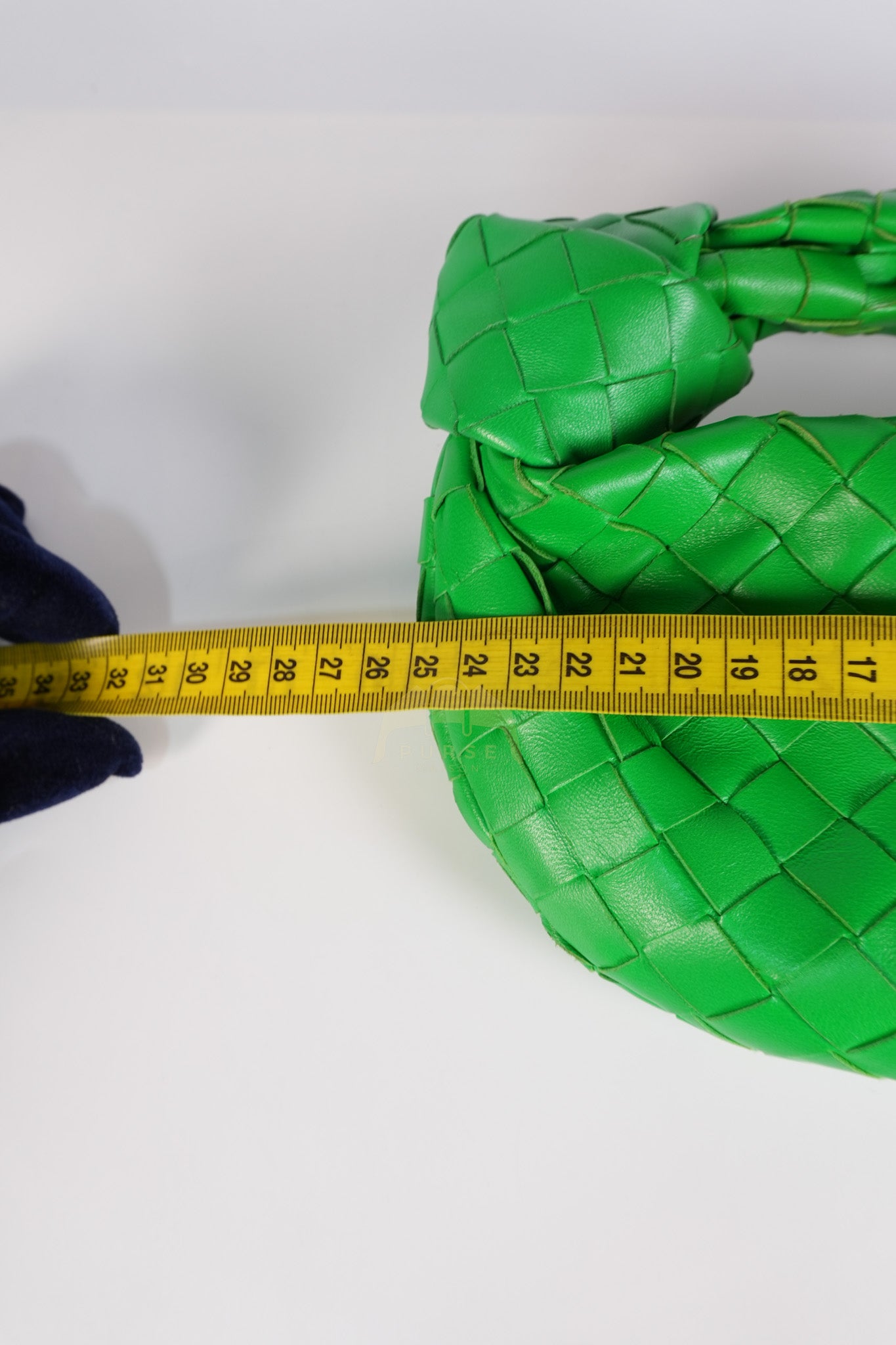 Mini Jodie in Green Nappa Intrecciato Leather & Gold Hardware | Purse Maison Luxury Bags Shop