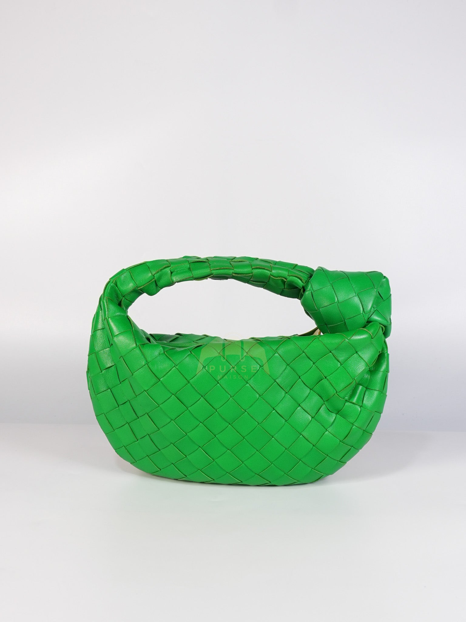 Mini Jodie in Green Nappa Intrecciato Leather & Gold Hardware | Purse Maison Luxury Bags Shop