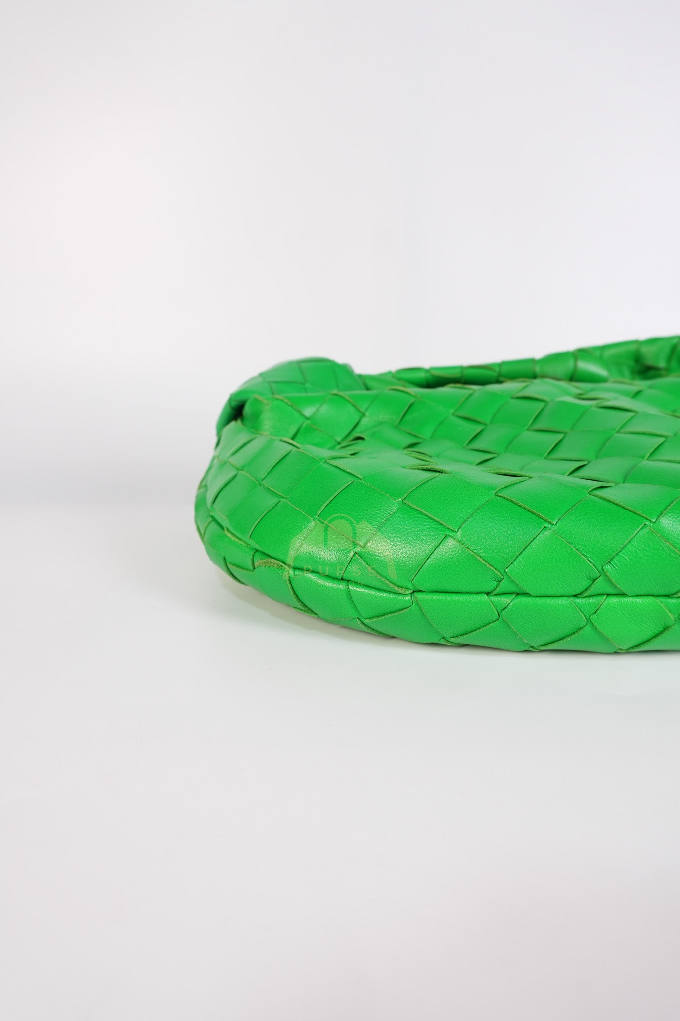 Mini Jodie in Green Nappa Intrecciato Leather & Gold Hardware | Purse Maison Luxury Bags Shop