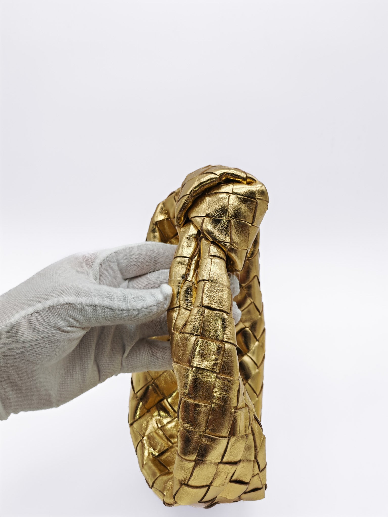 Mini Jodie Metallic Intrecciato Leather Hand Bag | Purse Maison Luxury Bags Shop