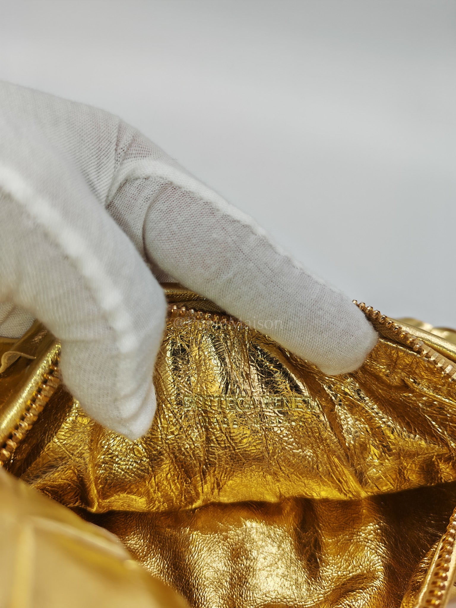 Mini Jodie Metallic Intrecciato Leather Hand Bag | Purse Maison Luxury Bags Shop