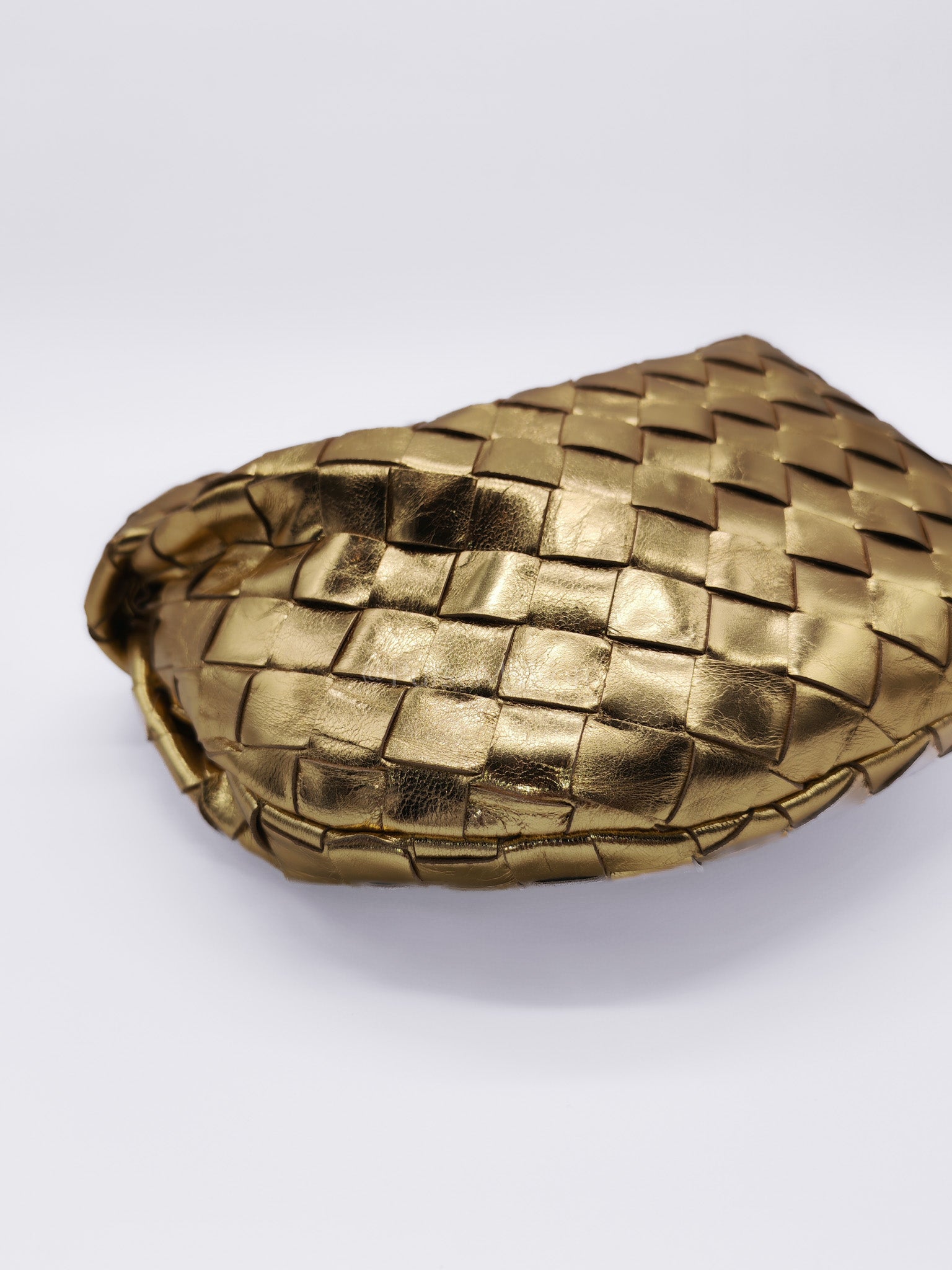 Mini Jodie Metallic Intrecciato Leather Hand Bag | Purse Maison Luxury Bags Shop