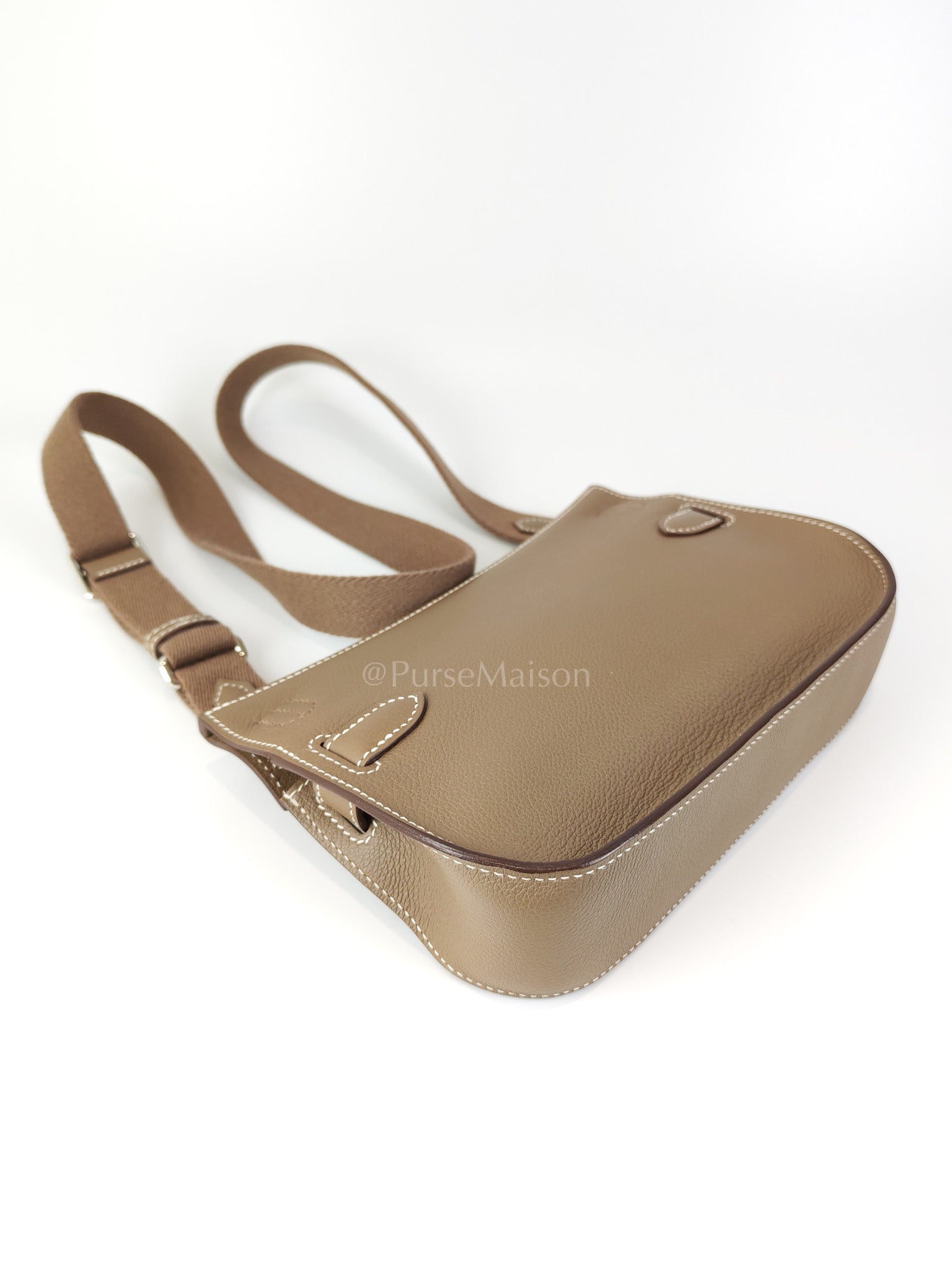 Mini Jypsiere Etoupe in Evercolor Leather and Palladium Hardware Stamp B (2023) | Purse Maison Luxury Bags Shop