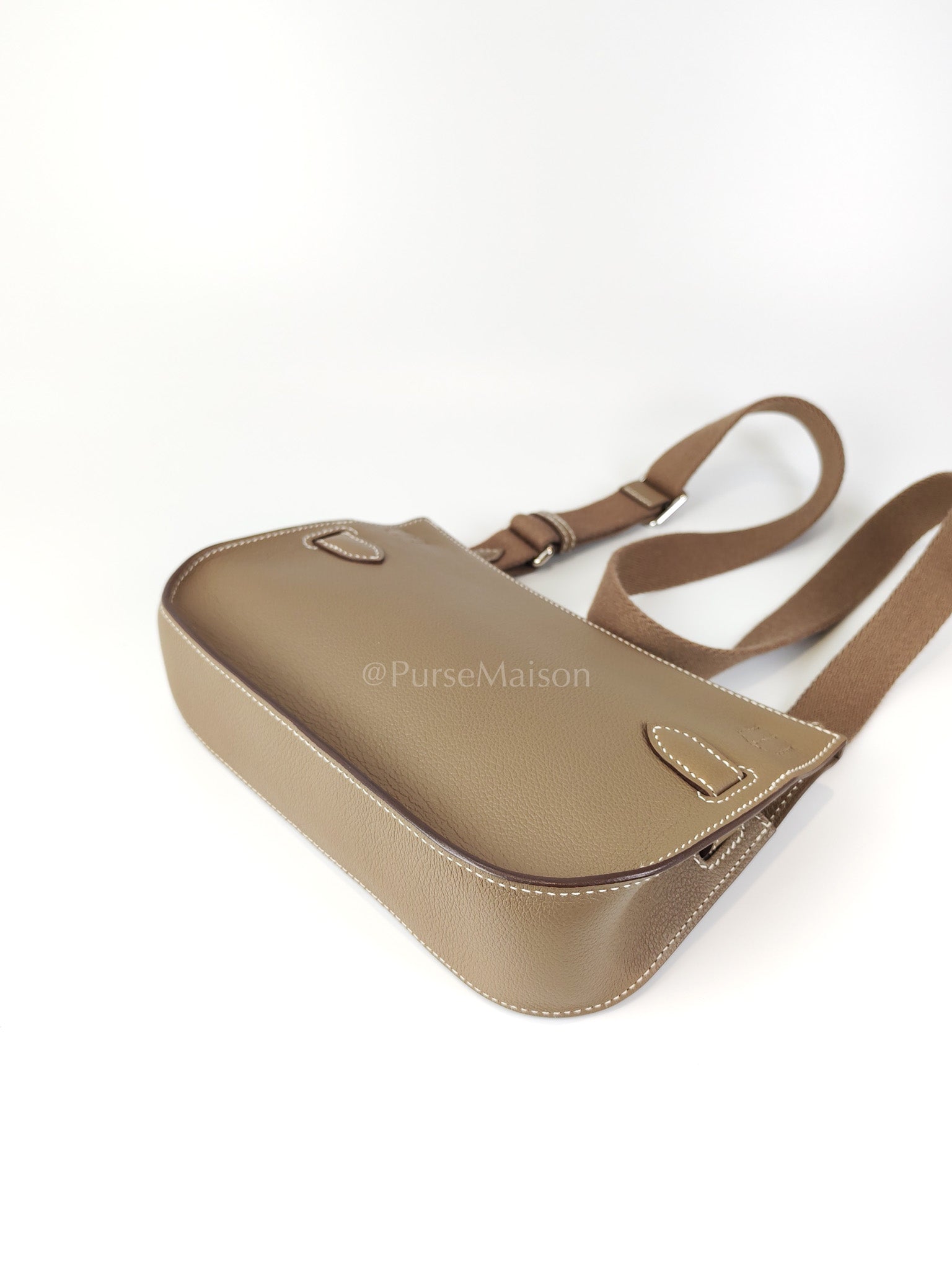 Mini Jypsiere Etoupe in Evercolor Leather and Palladium Hardware Stamp B (2023) | Purse Maison Luxury Bags Shop