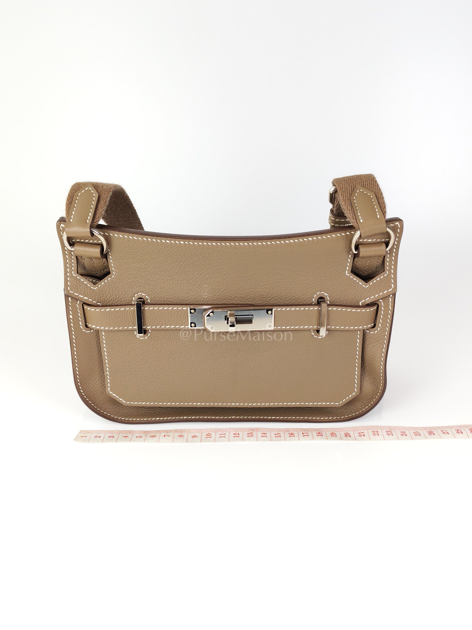 Mini Jypsiere Etoupe in Evercolor Leather and Palladium Hardware Stamp B (2023) | Purse Maison Luxury Bags Shop