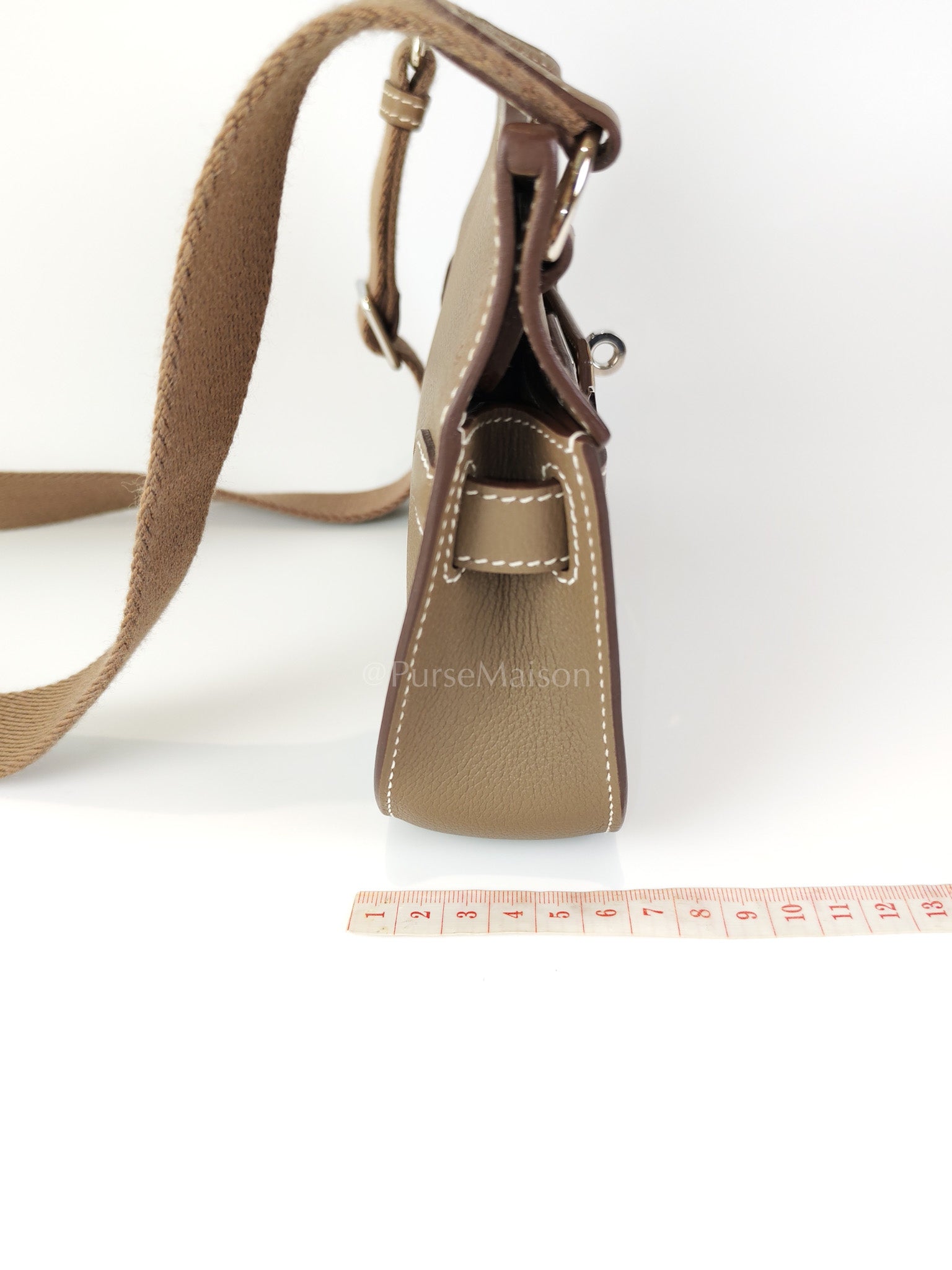 Mini Jypsiere Etoupe in Evercolor Leather and Palladium Hardware Stamp B (2023) | Purse Maison Luxury Bags Shop