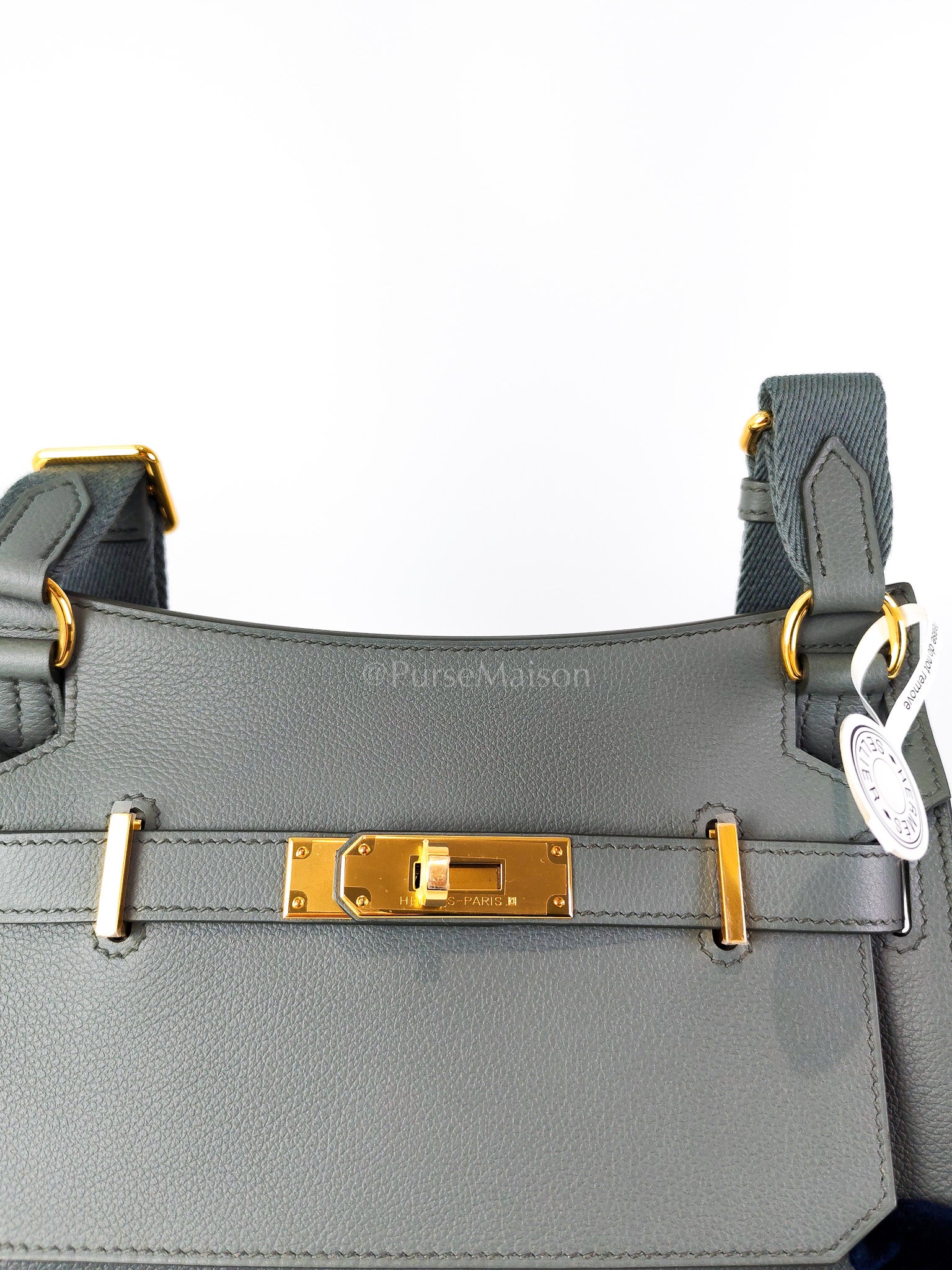 Mini Jypsiere Vert Amande in Evercolor Leather and Gold Hardware Stamp K (2025) | Purse Maison Luxury Bags Shop