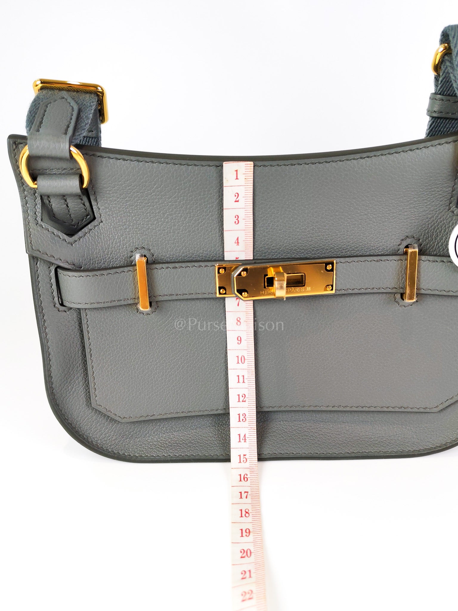 Mini Jypsiere Vert Amande in Evercolor Leather and Gold Hardware Stamp K (2025) | Purse Maison Luxury Bags Shop