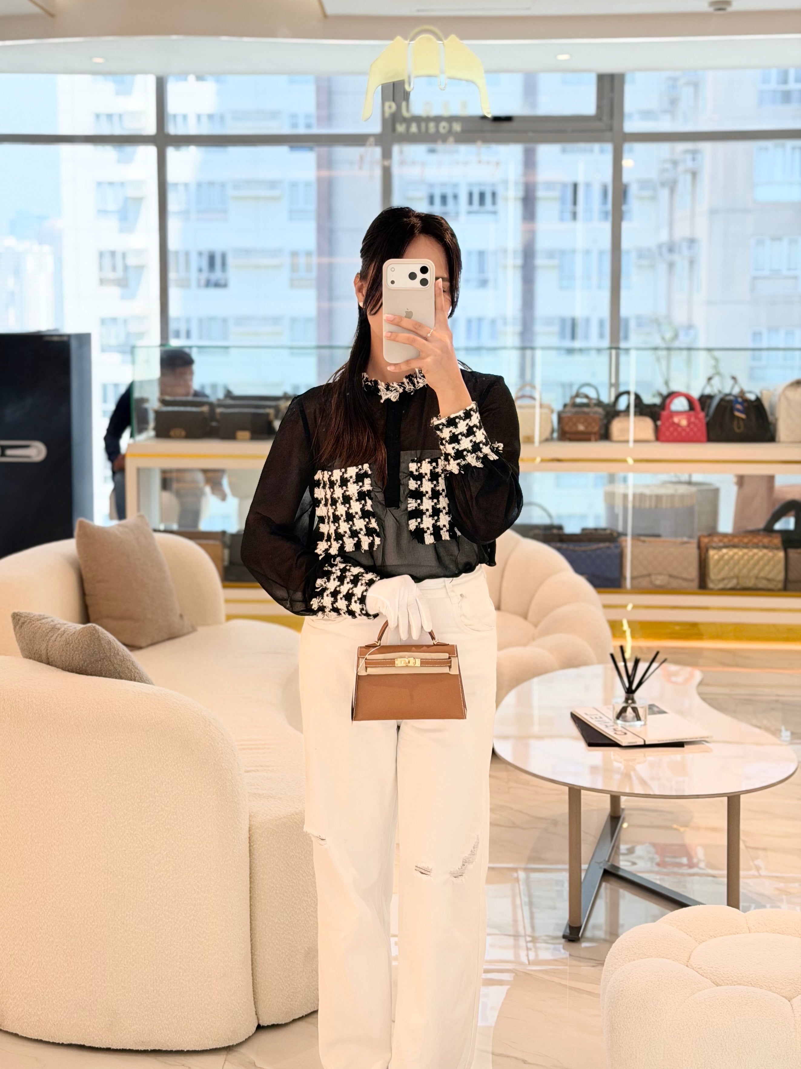 Mini Kelly Gold Epsom Leather in Gold Hardware Stamp W(2024) | Purse Maison Luxury Bags Shop