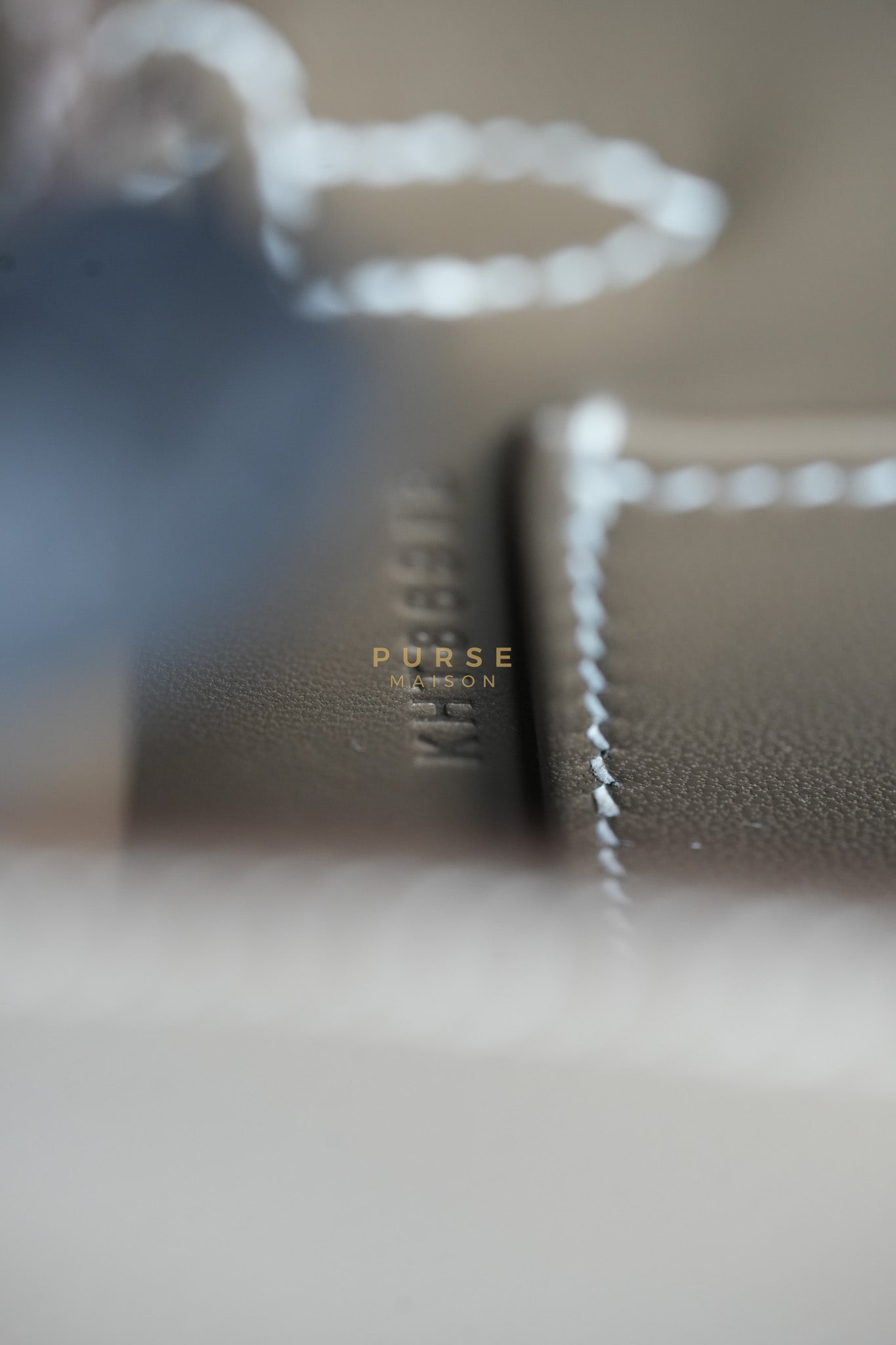Mini Kelly in Etoupe Epsom Leather & Gold Hardware Stamp K (2025) | Purse Maison Luxury Bags Shop