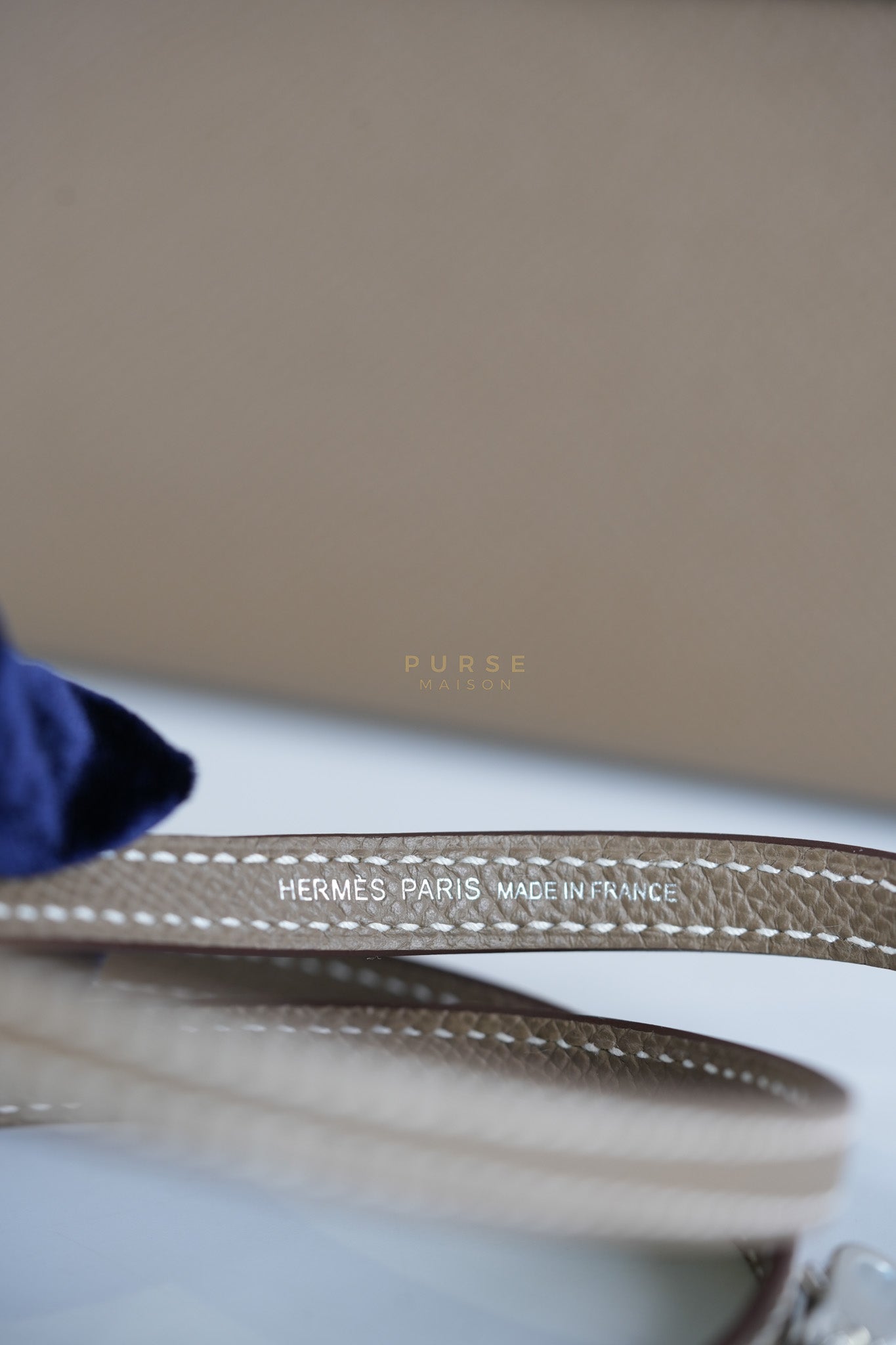Mini Kelly in Etoupe Epsom Leather Palladium Hardware Stamp W(2024) | Purse Maison Luxury Bags Shop